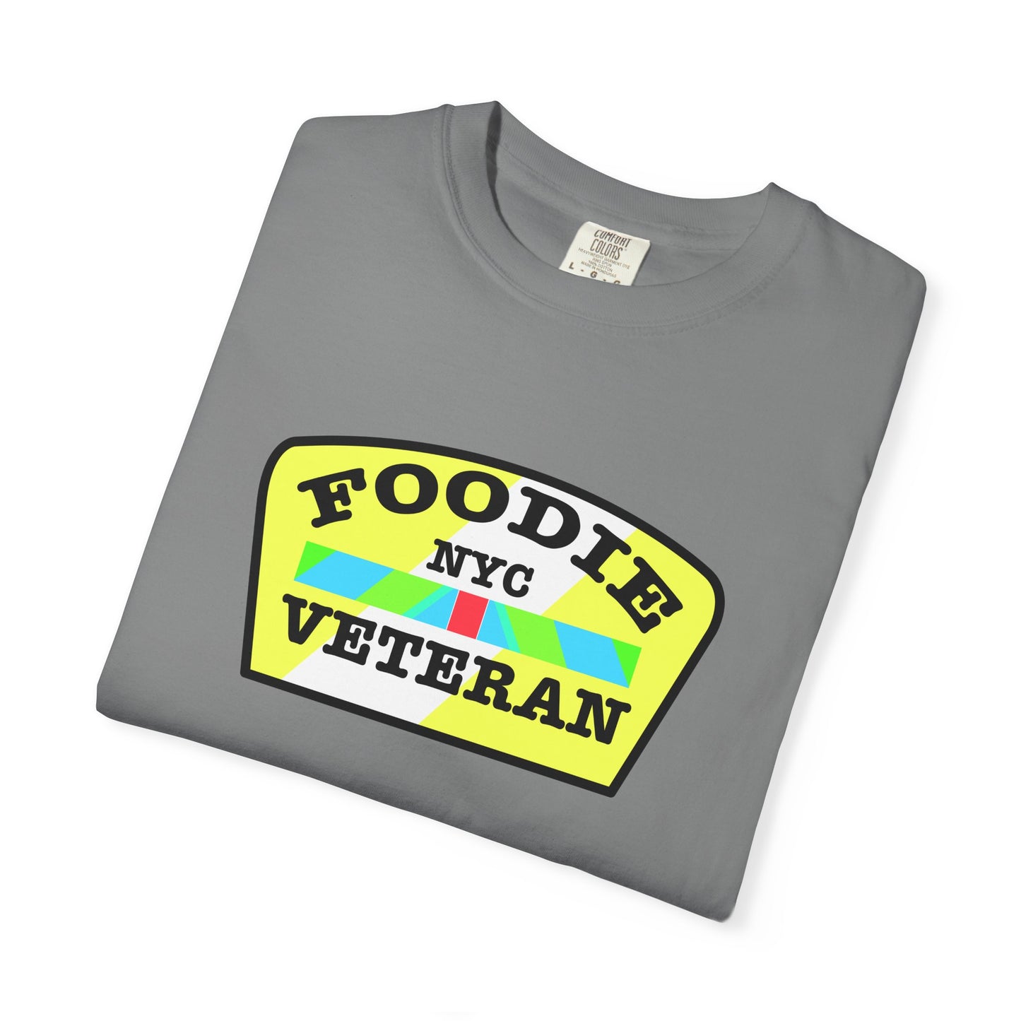 L.O.E.F Foodie Veteran NYC Unisex Tee Shirt (Yellow and Black)