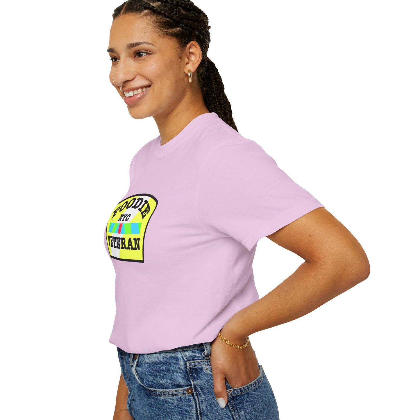 L.O.E.F Foodie Veteran NYC Unisex Tee Shirt (Yellow and Black)