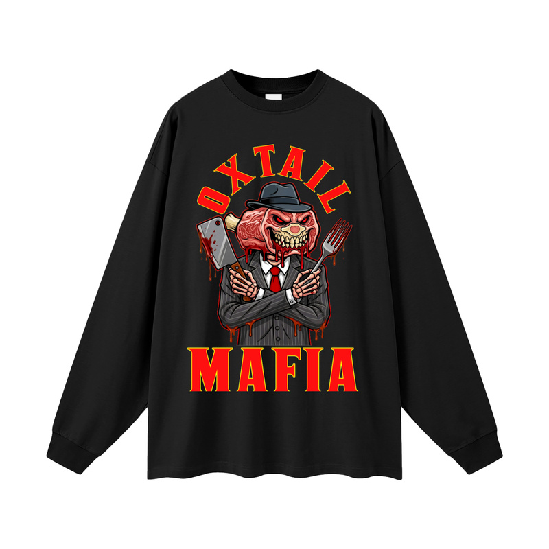 L.O.E.F. Life Oxtail Mafia Oversized Unisex Long Sleeve T-Shirt