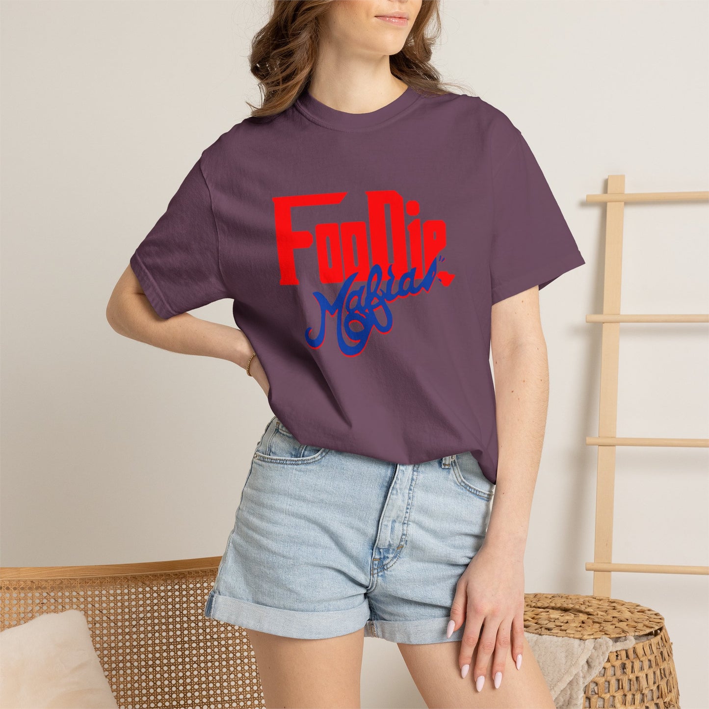 L.O.E.F Red Foodie Mafia Unisex Tee shirt (Cobalt Blue)