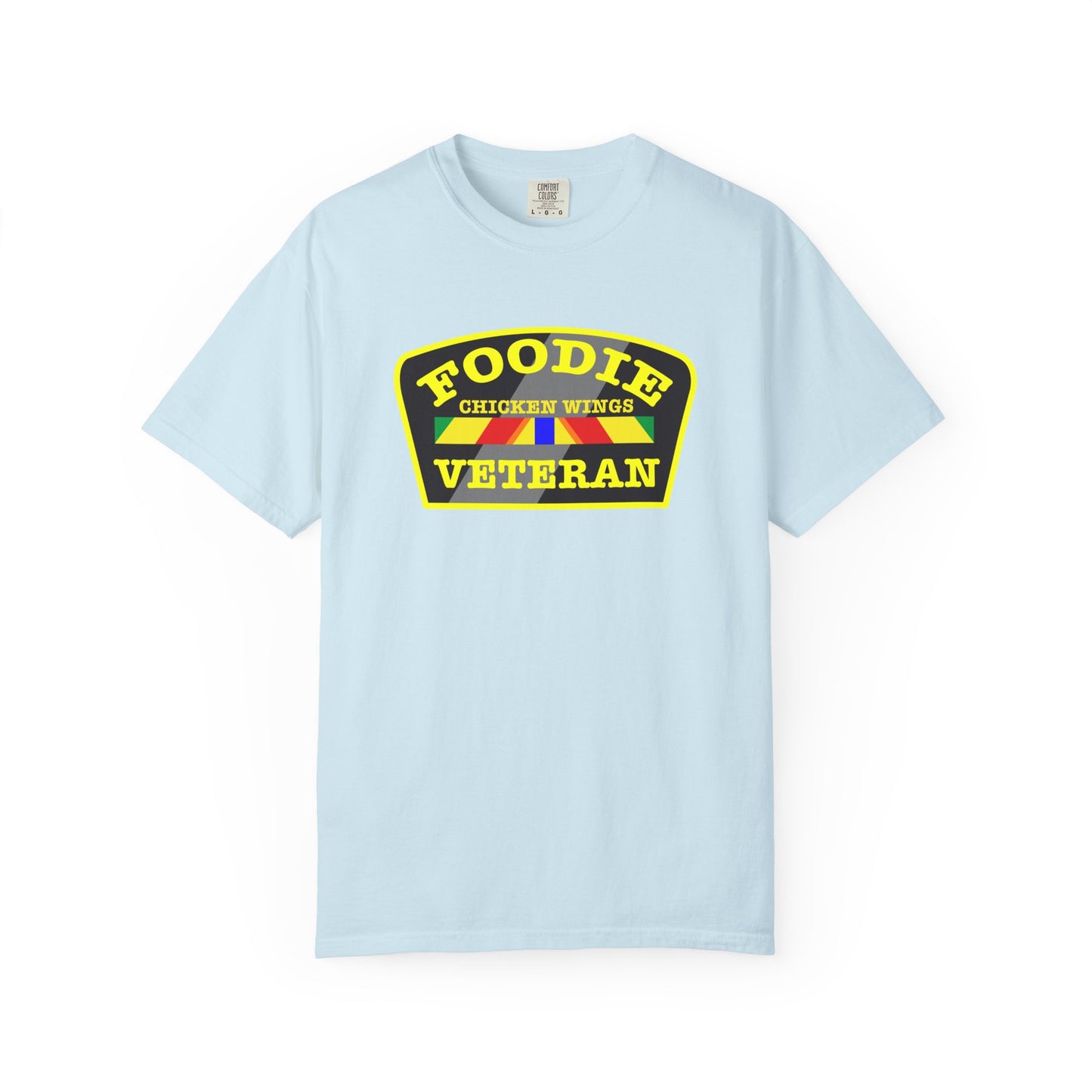 L.O.E.F Foodie Veteran CHICKEN WINGS Unisex Tee Shirt (Yellow)