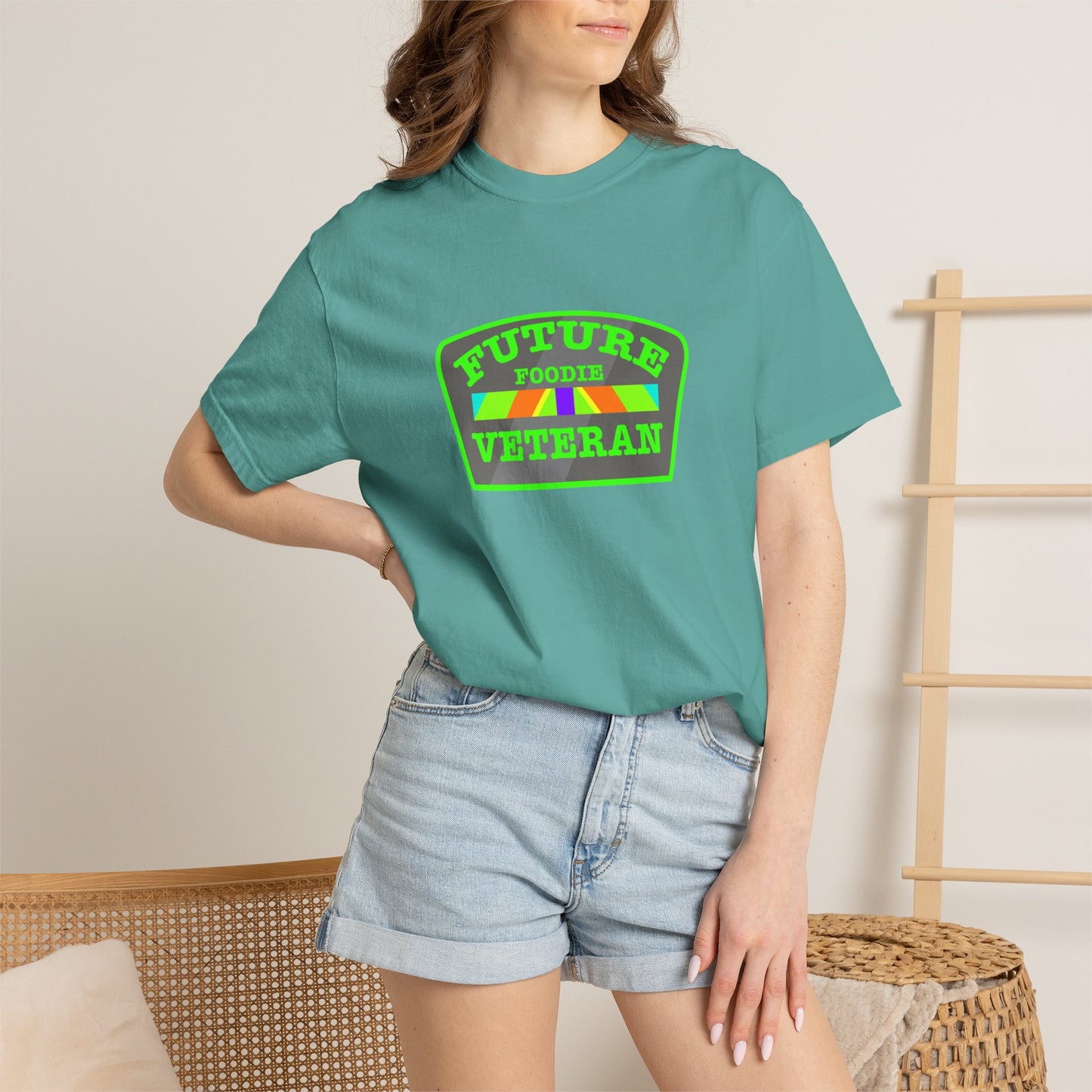 L.O.E.F Future Foodie Veteran Tee Shirt  (Neon Green)