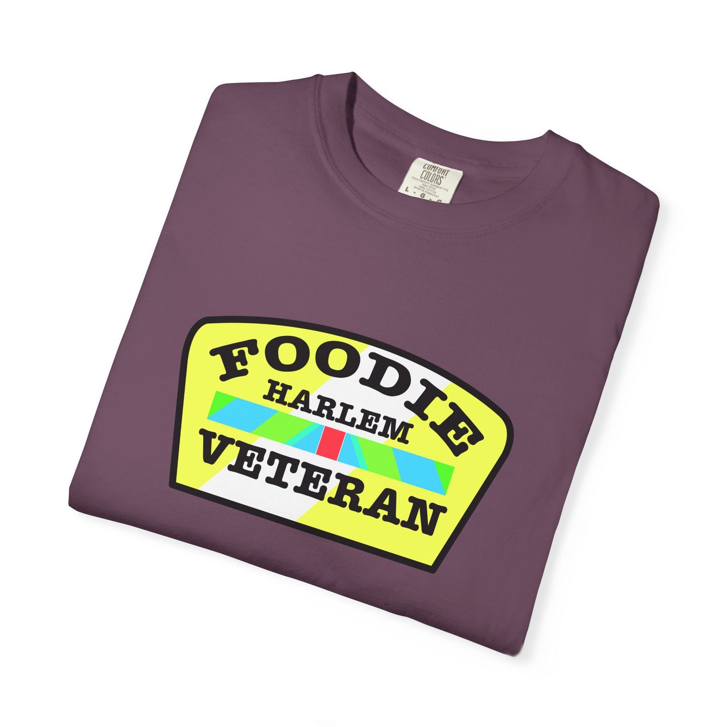 L.O.E.F Foodie Veteran HARLEM Unisex Tee Shirt (Yellow and Black)