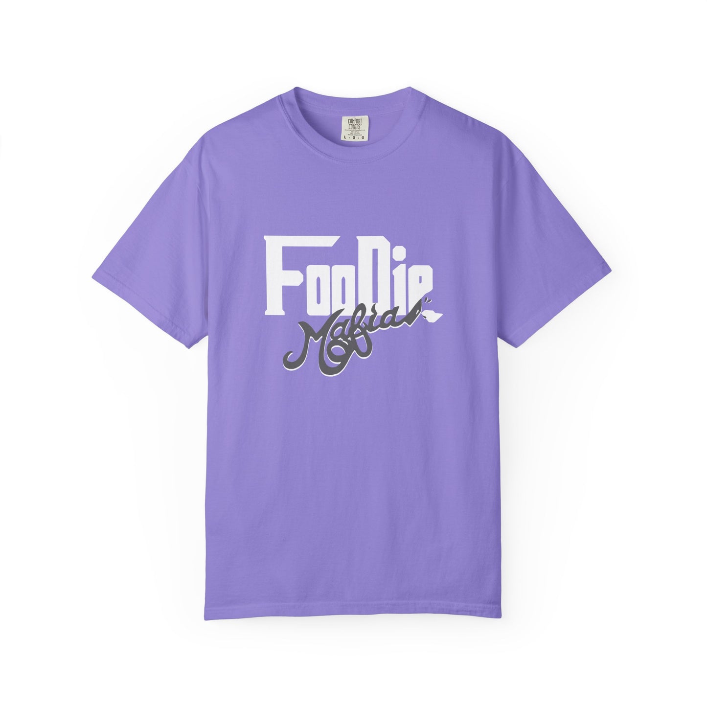 L.O.E.F White Foodie Mafia Unisex Tee shirt (Dark Grey)