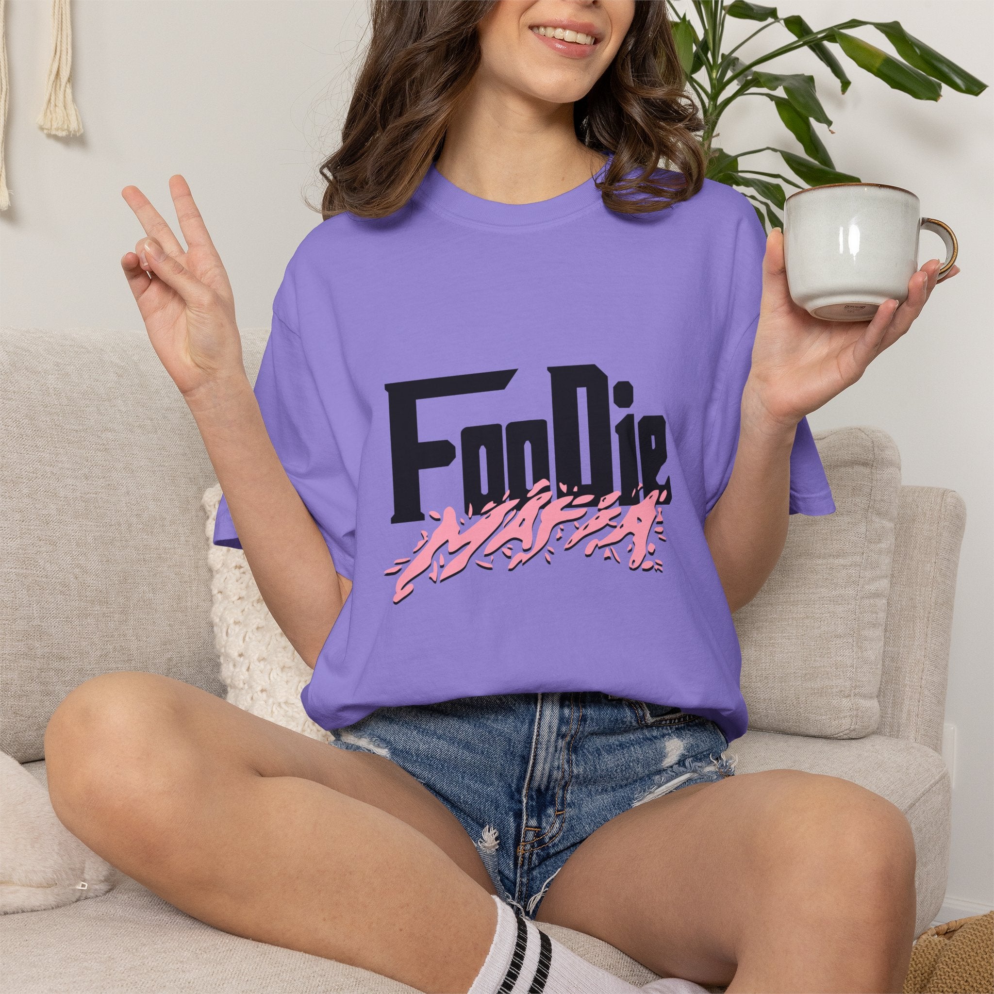 L.O.E.F Foodie Mafia Tee Shirt (Soft Pink)