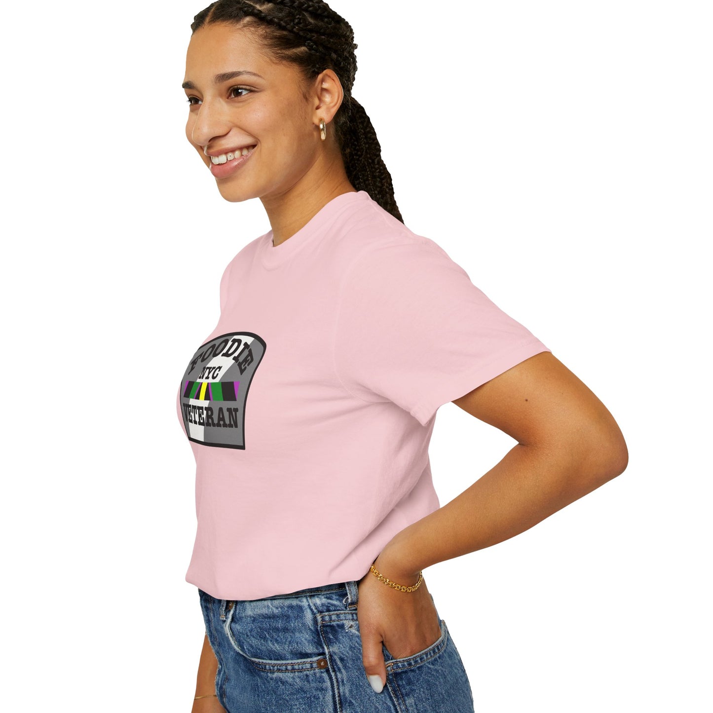 L.O.E.F Foodie Veteran NYC Unisex Tee Shirt (Gray)