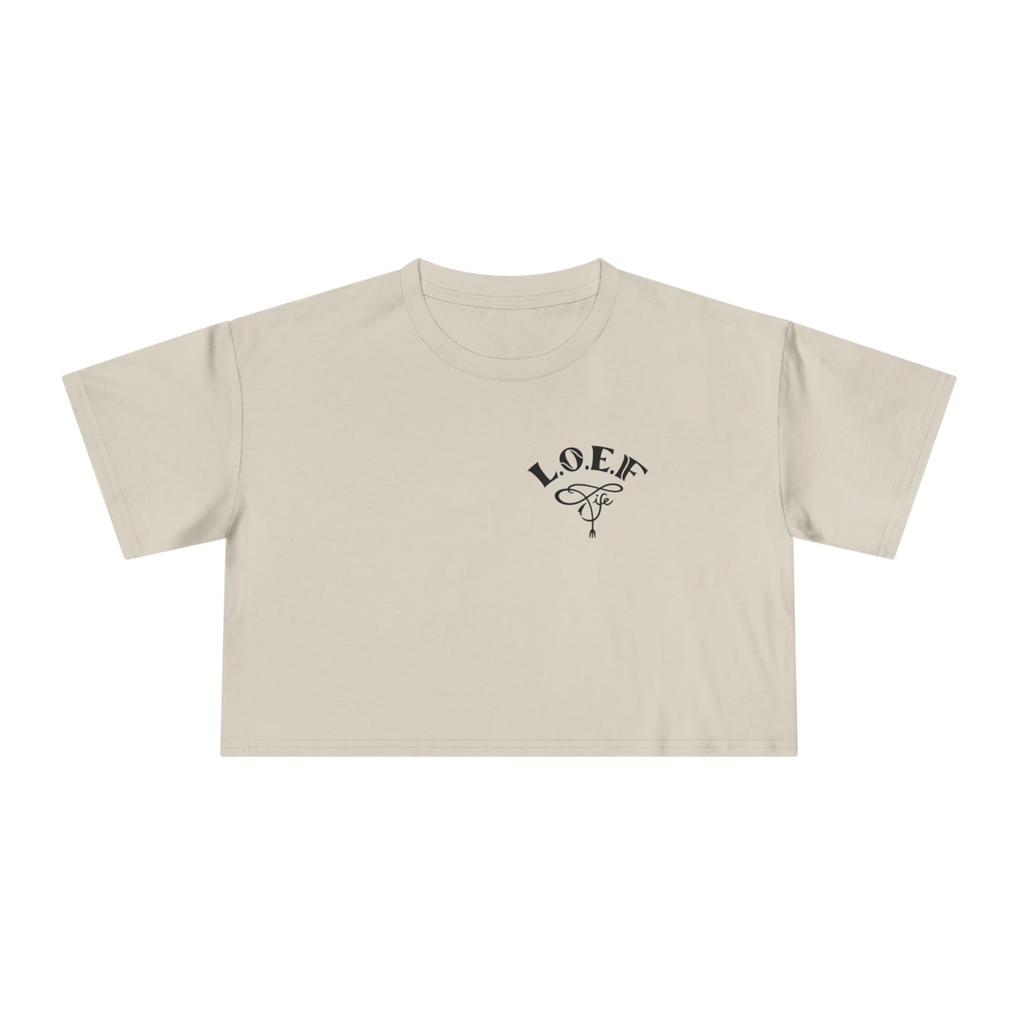 L.O.E.F Foodie 4Life Vegan Crop Tee (Rust)