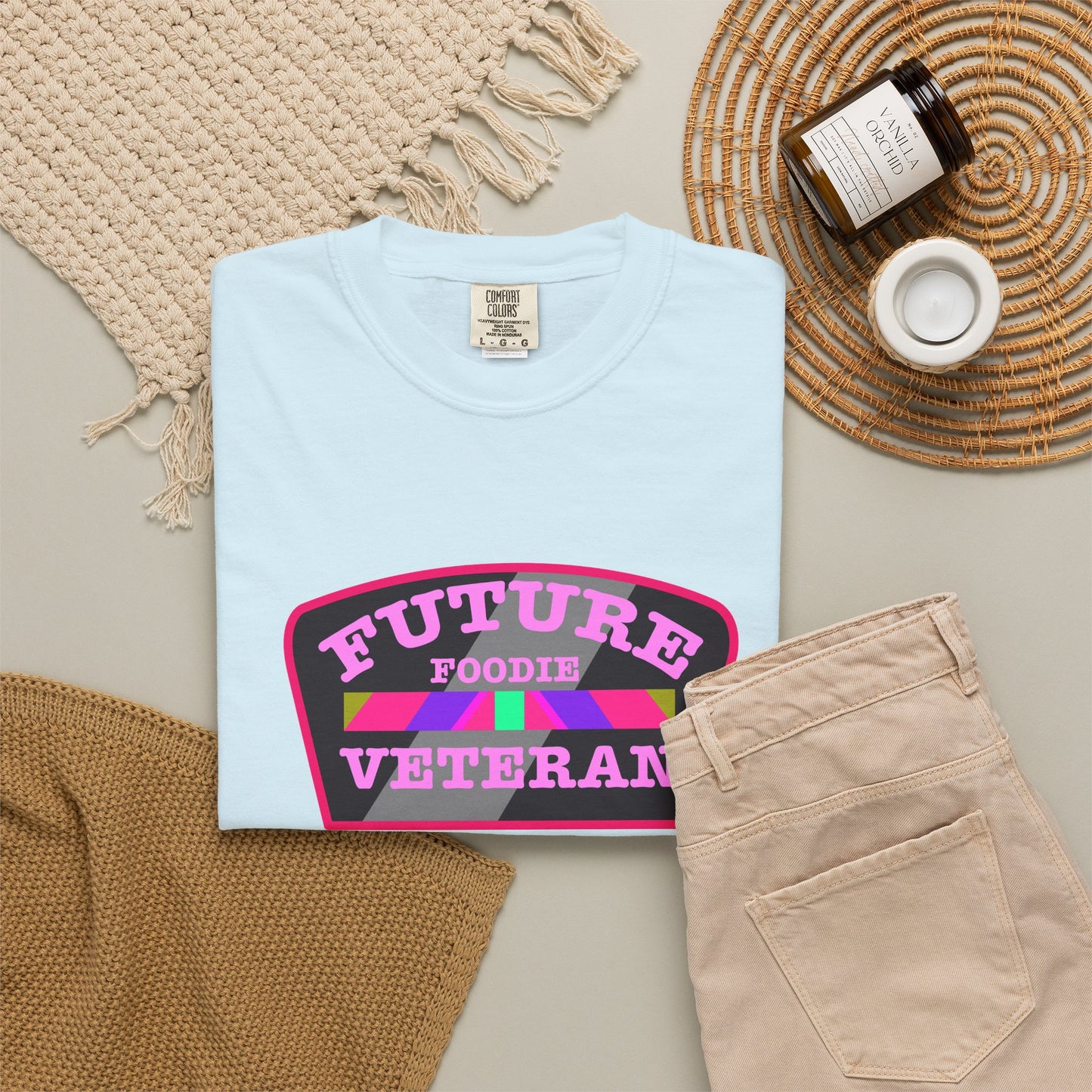 L.O.E.F Future Foodie Veteran Unisex Tee Shirt (Pink)