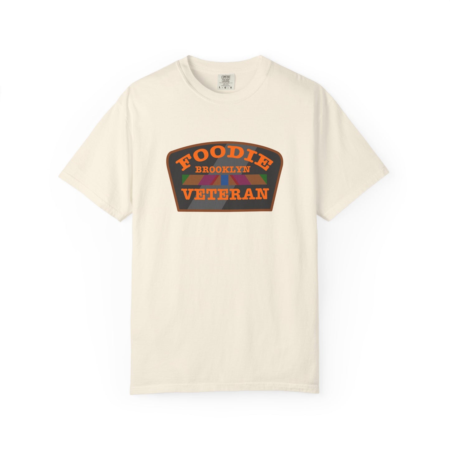 L.O.E.F Foodie Veteran BROOKLYN Unisex Tee Shirt (Orange)