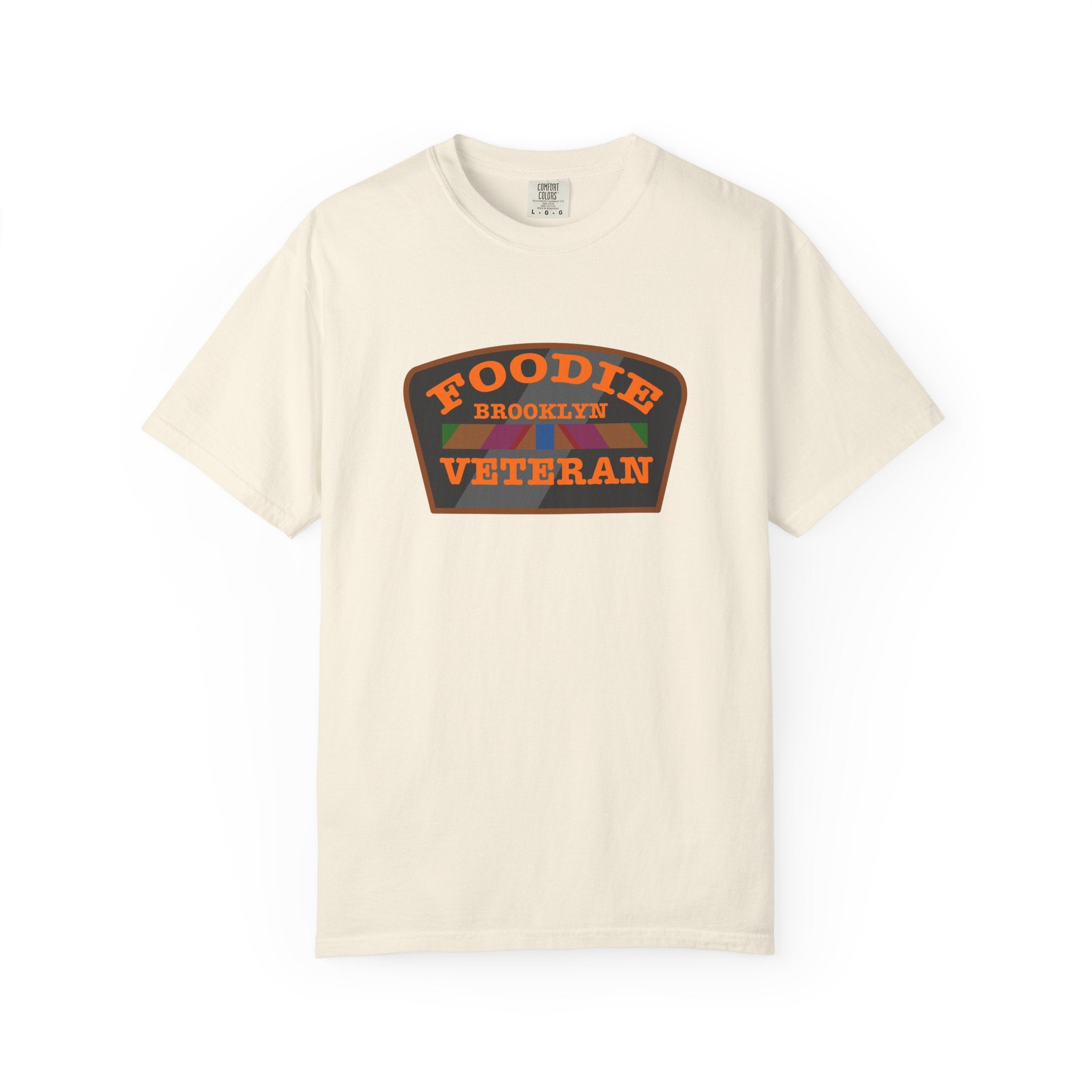 L.O.E.F Foodie Veteran BROOKLYN Unisex Tee Shirt (Orange)