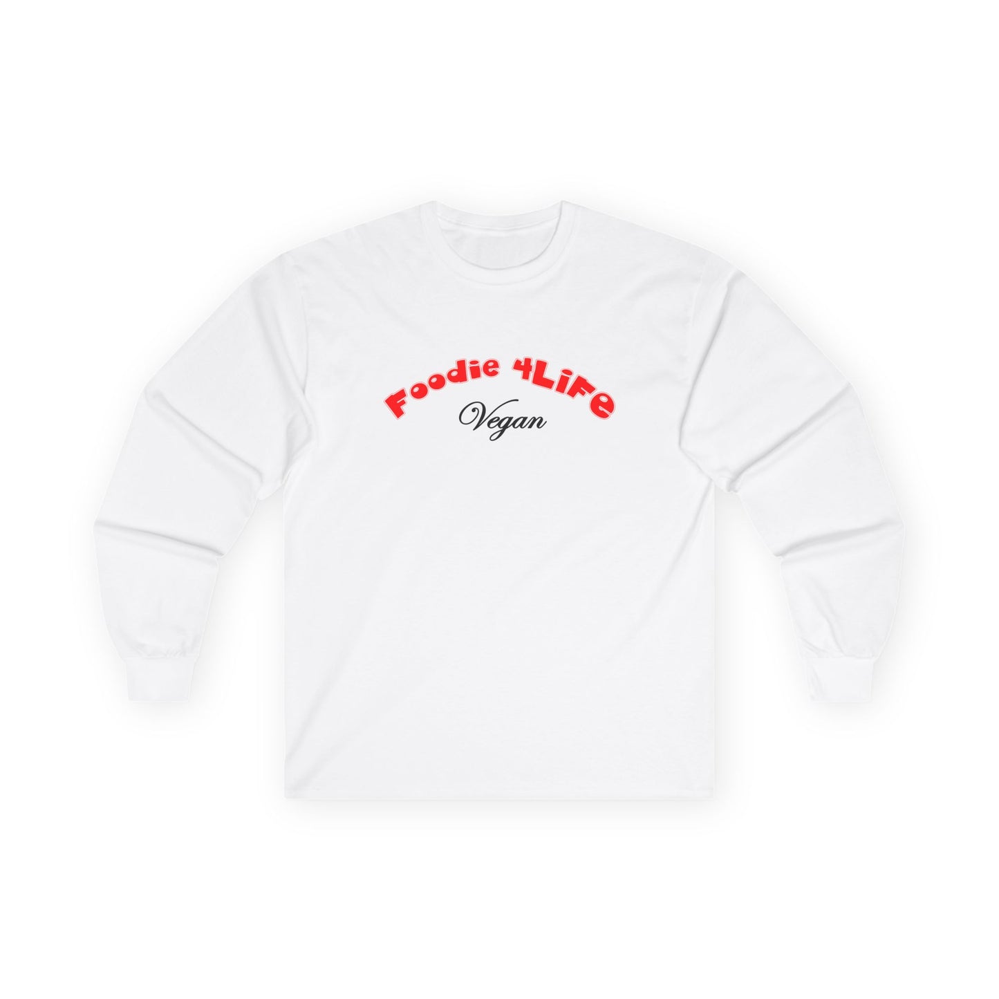 L.O.E.F Foodie 4Life Vegan Long Sleeve Tee (Fiery Red)