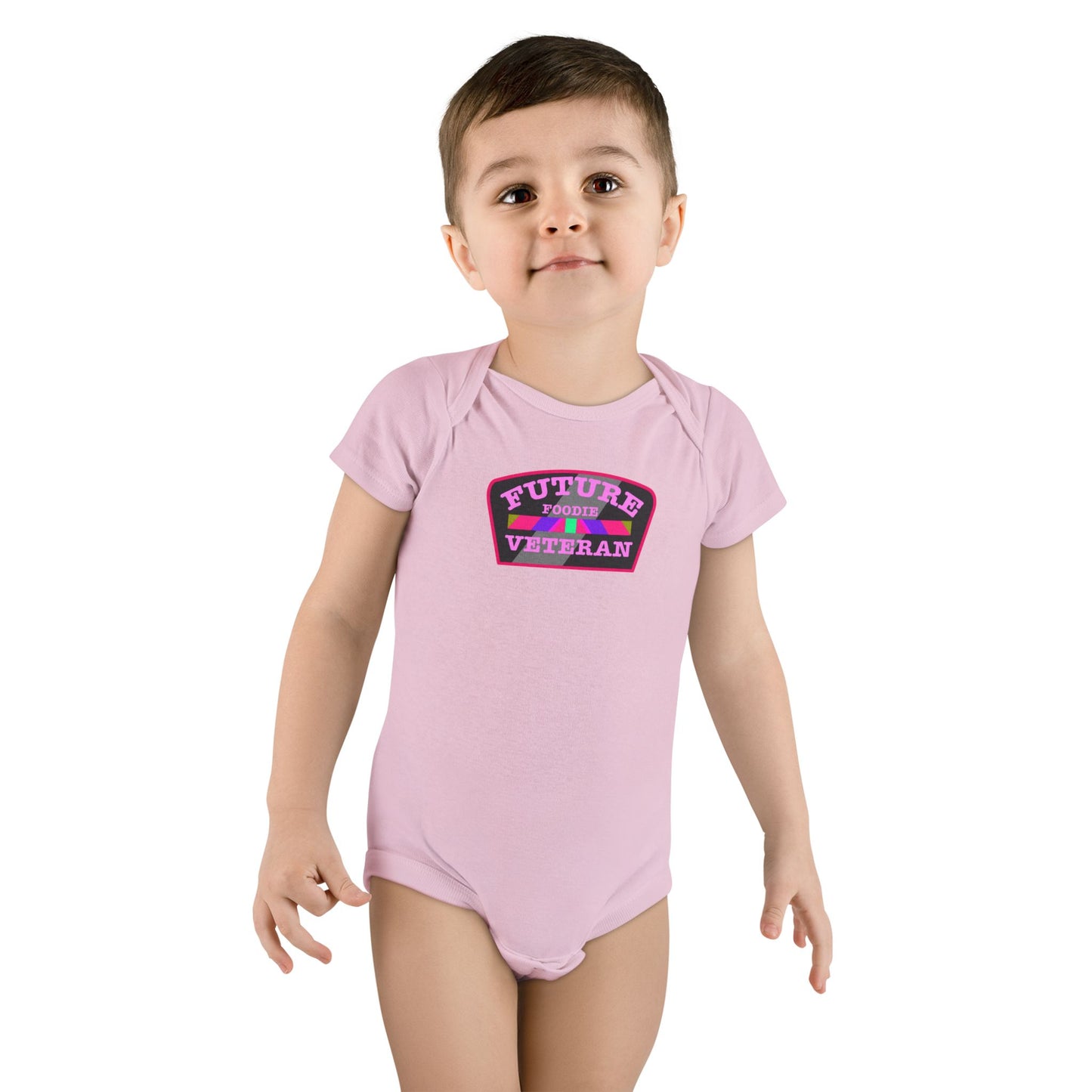 L.O.E.F Future Foodie Veteran Baby Bodysuit (Pink)