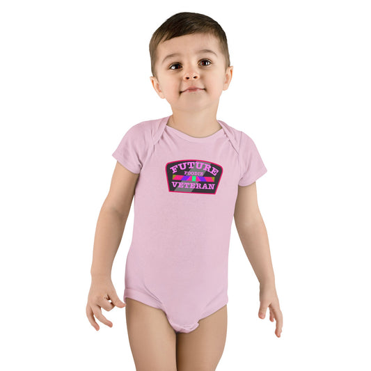 L.O.E.F Future Foodie Veteran Baby Bodysuit (Pink)