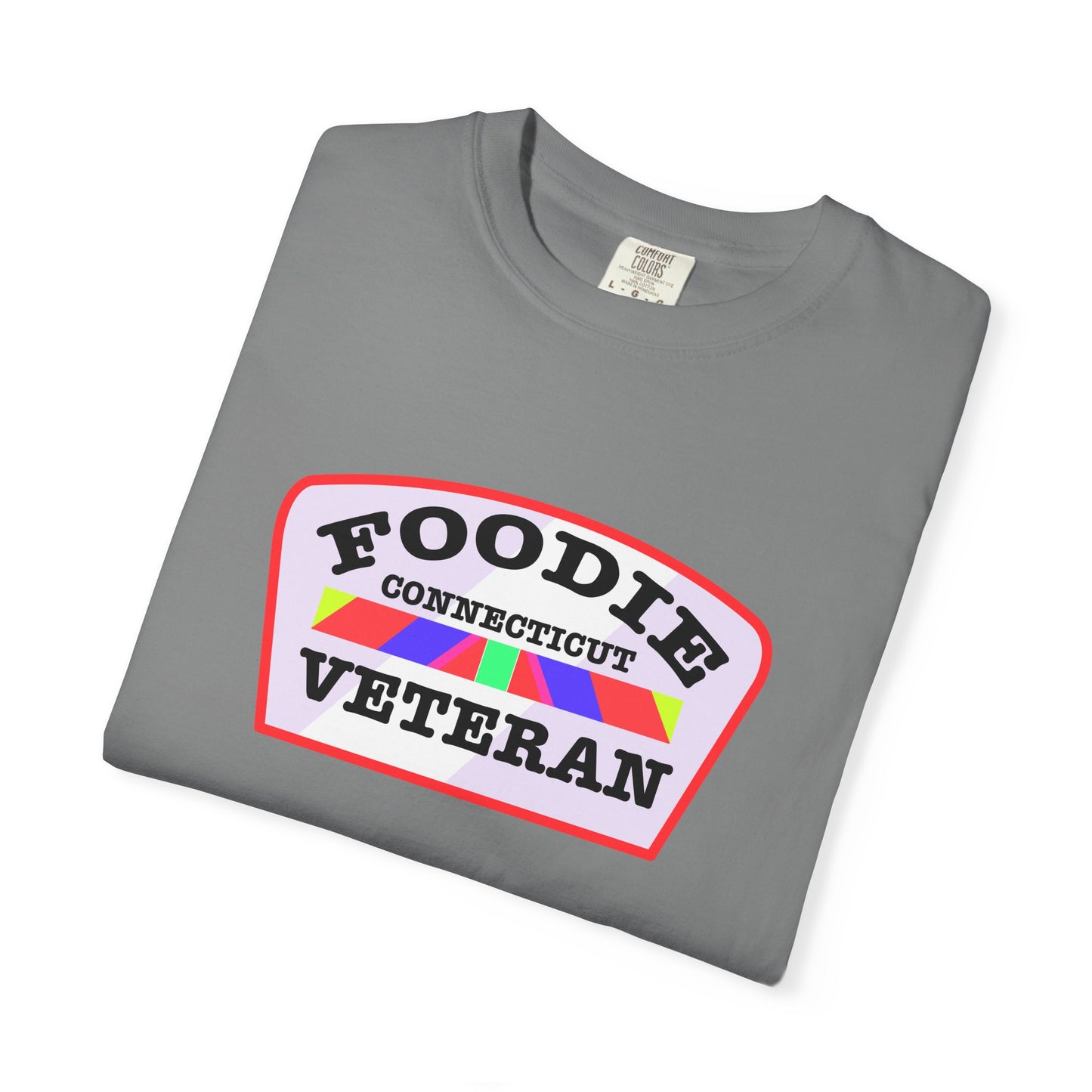 L.O.E.F Foodie Veteran CONNECTICUT Unisex Tee Shirt (Soft Pink)