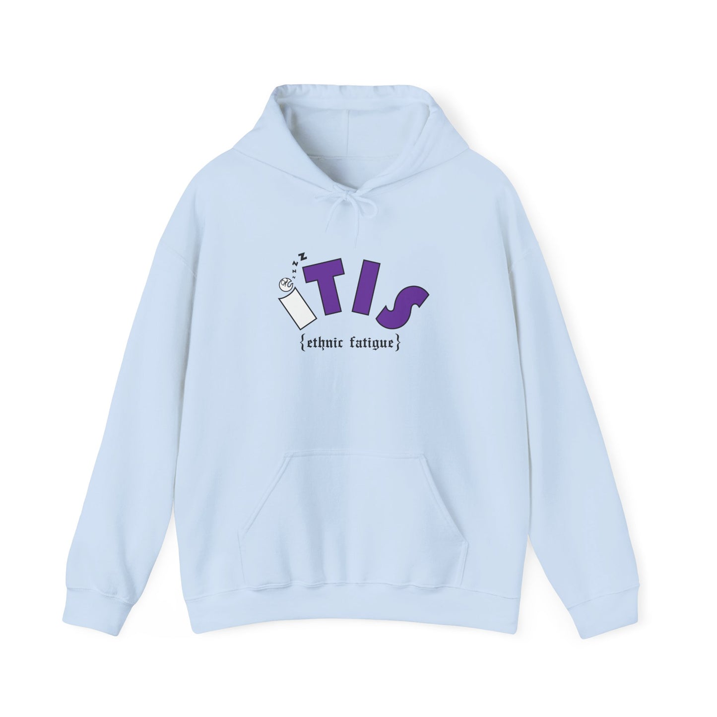 L.O.E.F ITIS Unisex Hooded Sweatshirt (White and Purple)