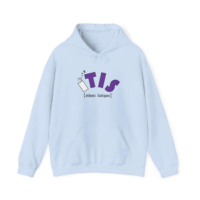 L.O.E.F ITIS Unisex Hooded Sweatshirt (White and Purple)