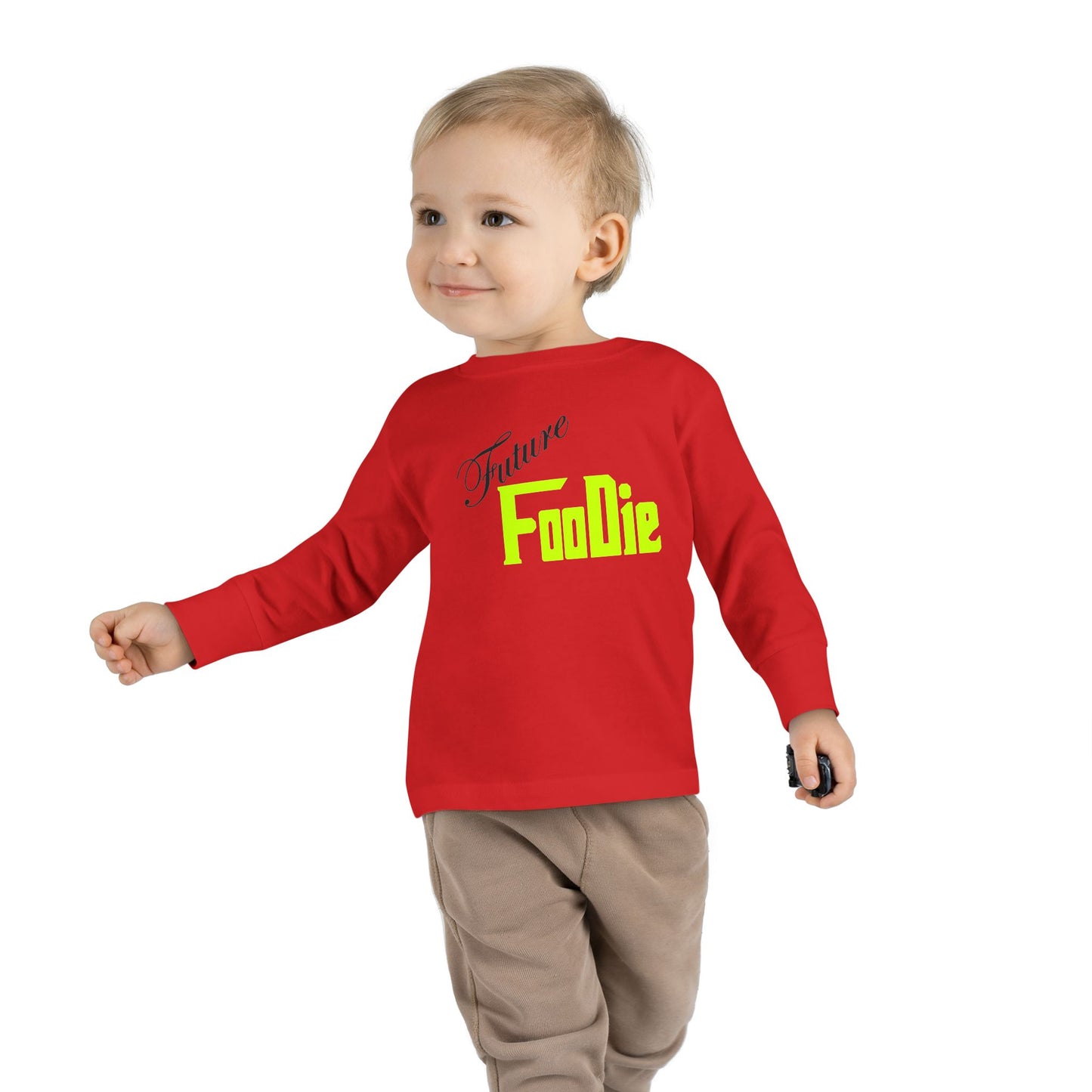 L.O.E.F Future Foodie Toddler Long Sleeve Tee (Neon Yellow)