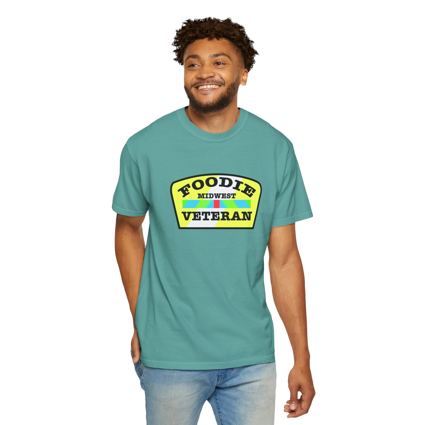 L.O.E.F Foodie Veteran MIDWEST Unisex Tee Shirt (Black and Yellow)