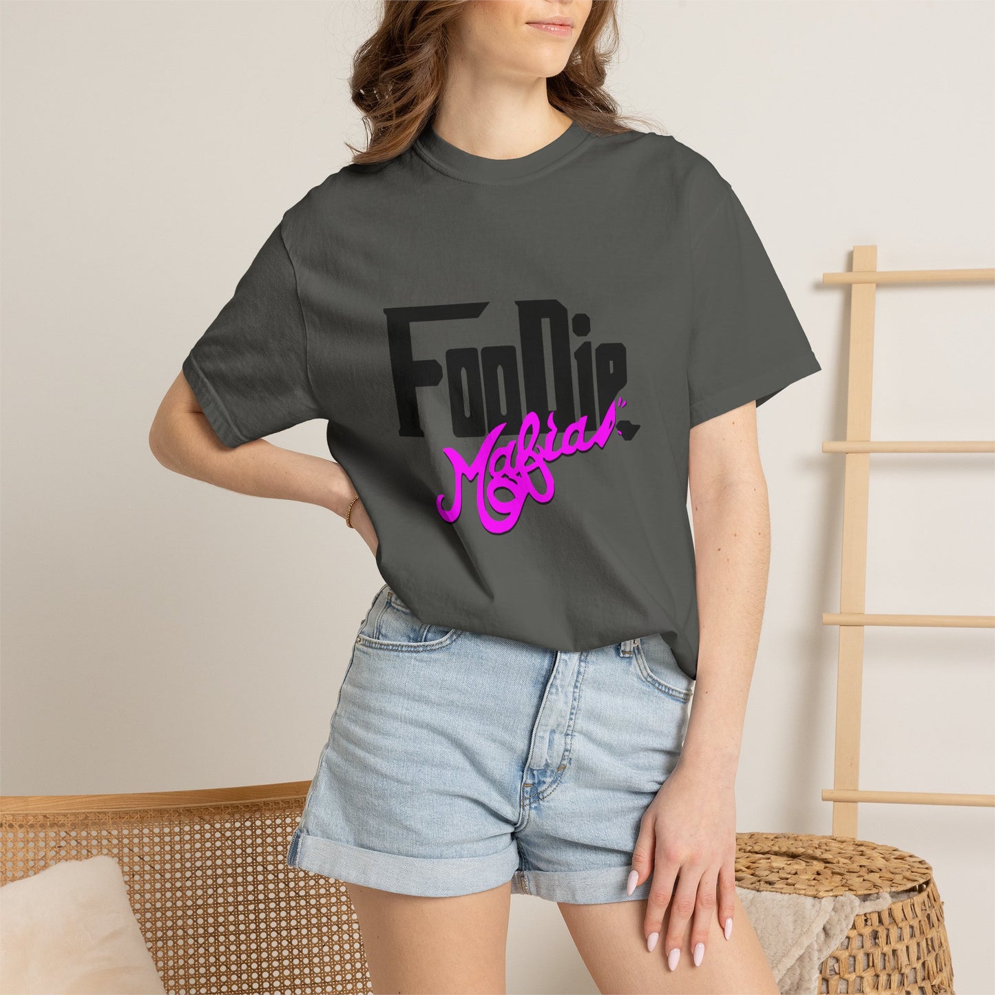 L.O.E.F Foodie Mafia Unisex Tee Shirt (Bright Purple)