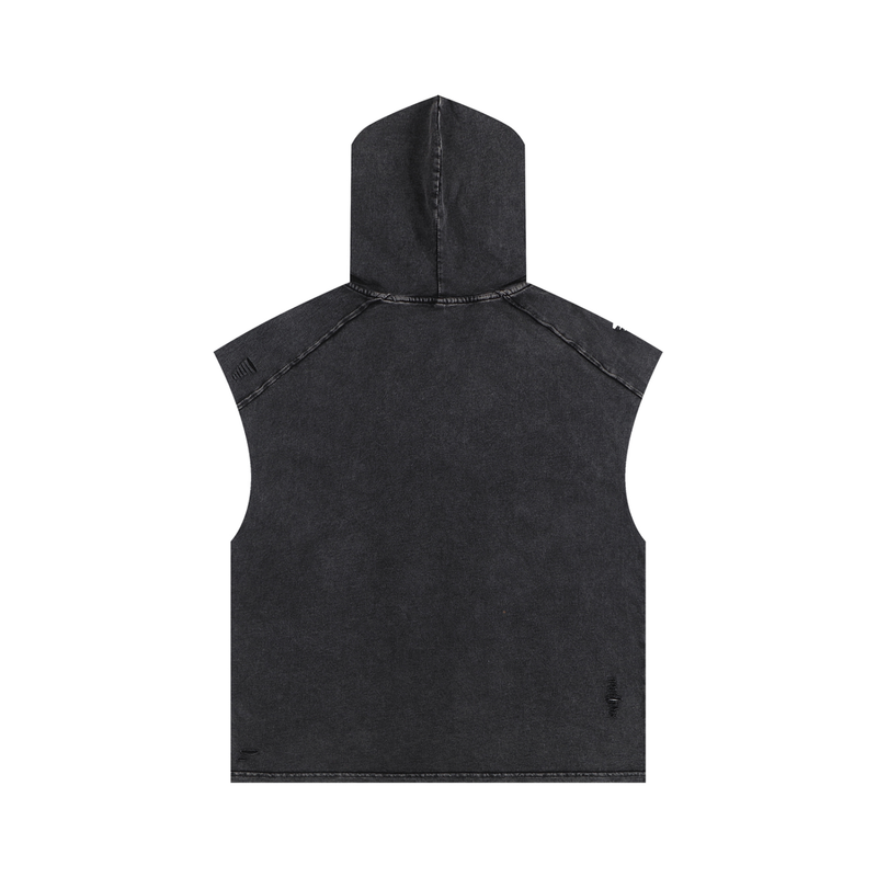 L.O.E.F. Life Oxtail Killaz Snow Washed Boxy Hooded Tank Top