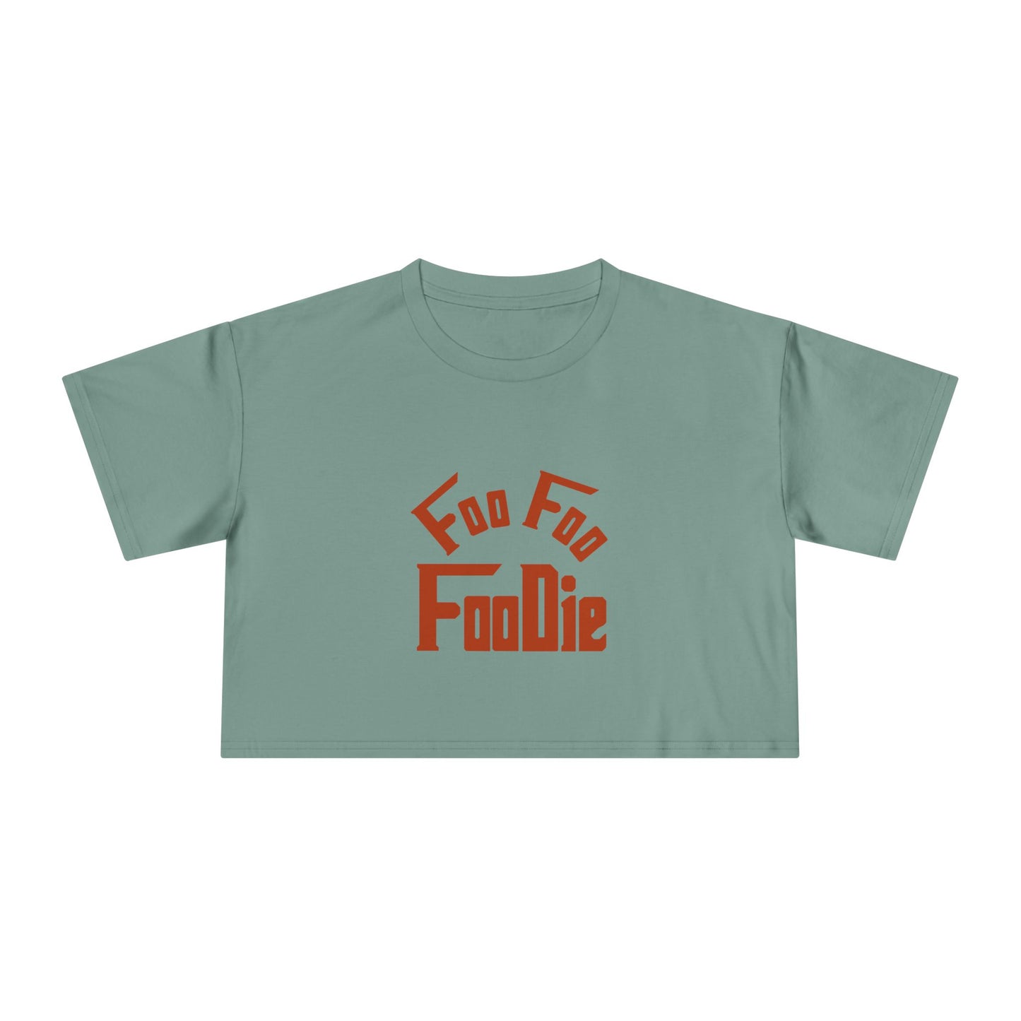 L.O.E.F Women Vegan Foodie Crop Tee (Rust)
