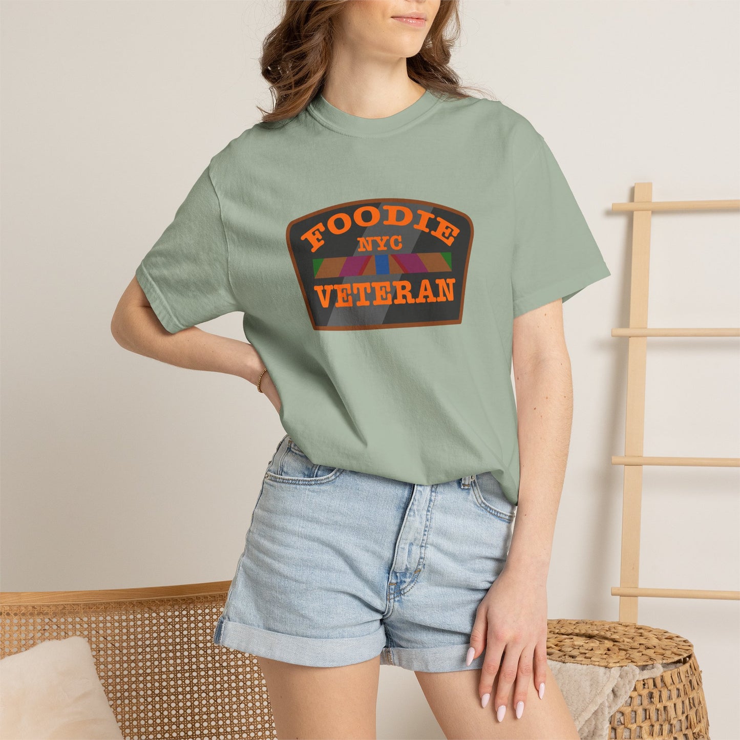 L.O.E.F Foodie Veteran NYC Unisex Tee Shirt (Orange)