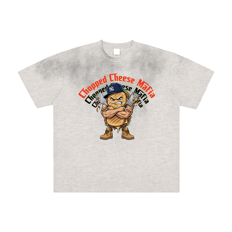 L.O.E.F. Life Chopped Cheese Mafia Vintage Washed Frayed T-Shirt