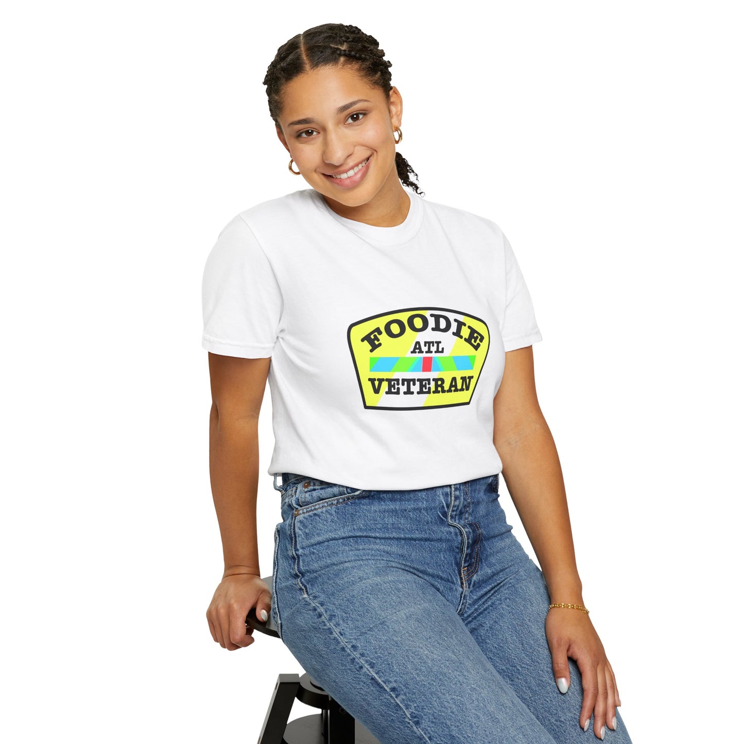 L.O.E.F Foodie Veteran ATL Unisex Tee Shirt (Yellow and Black)