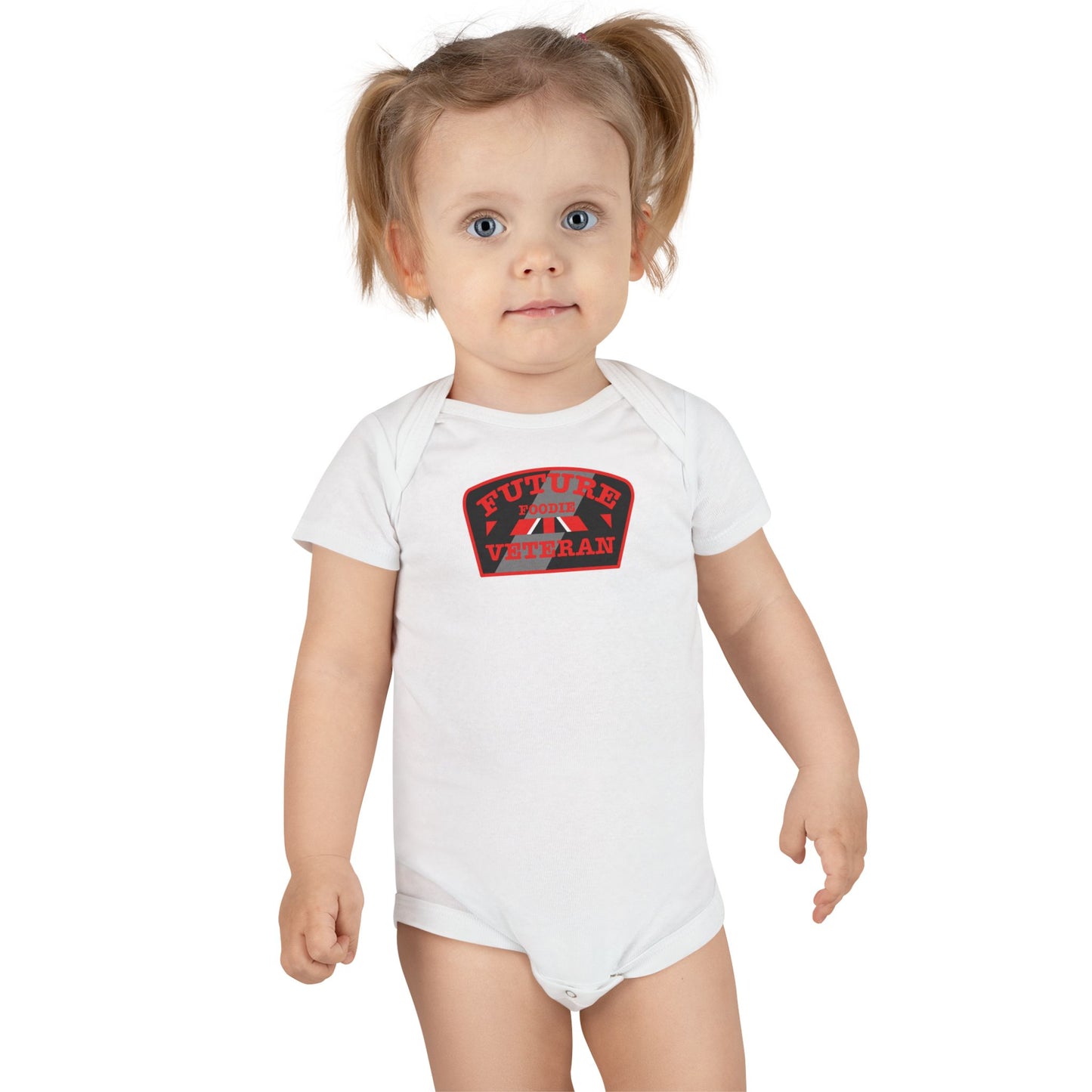 L.O.E.F Future Foodie Veteran Baby Bodysuit (Red)