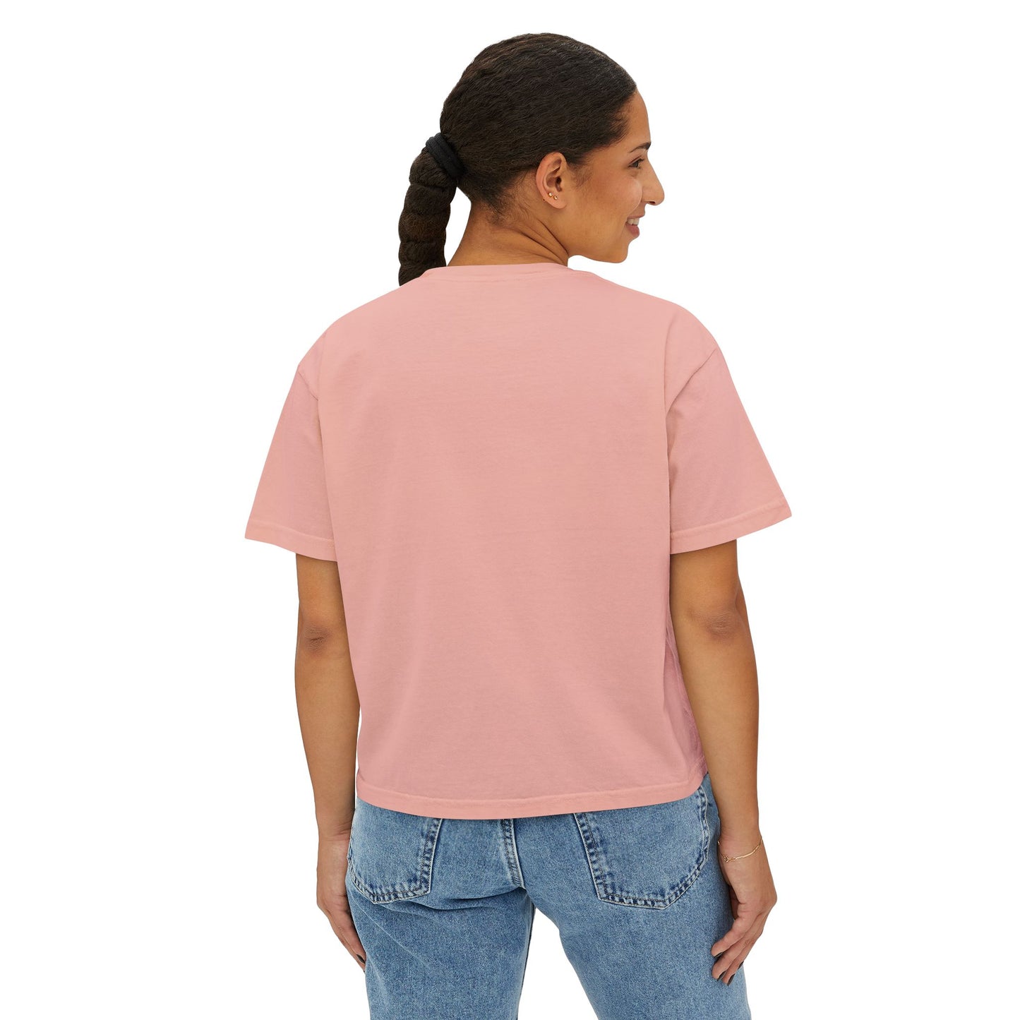 L.O.E.F White Foodie Mafia Women Boxy Tee (Kelly Green)