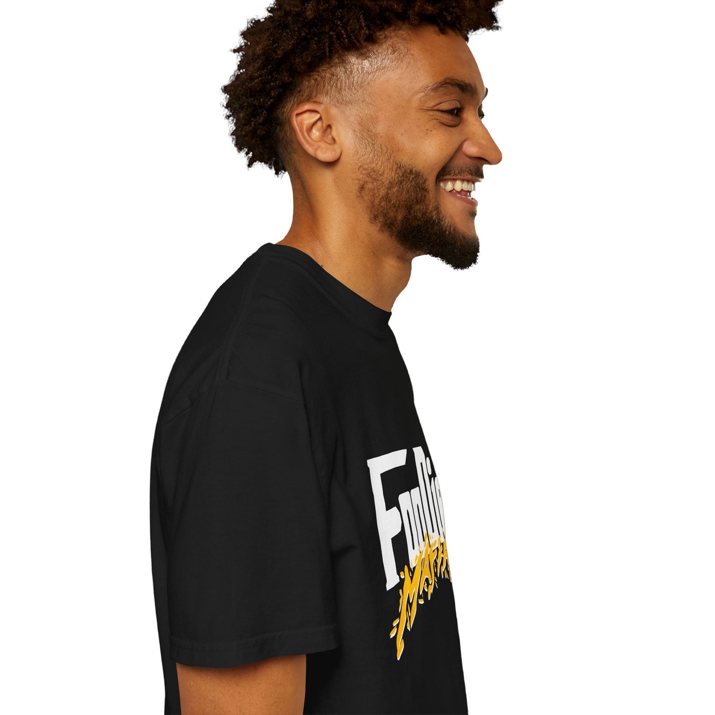 L.O.E.F White Foodie Mafia Unisex Tee shirt (Bright Yellow)