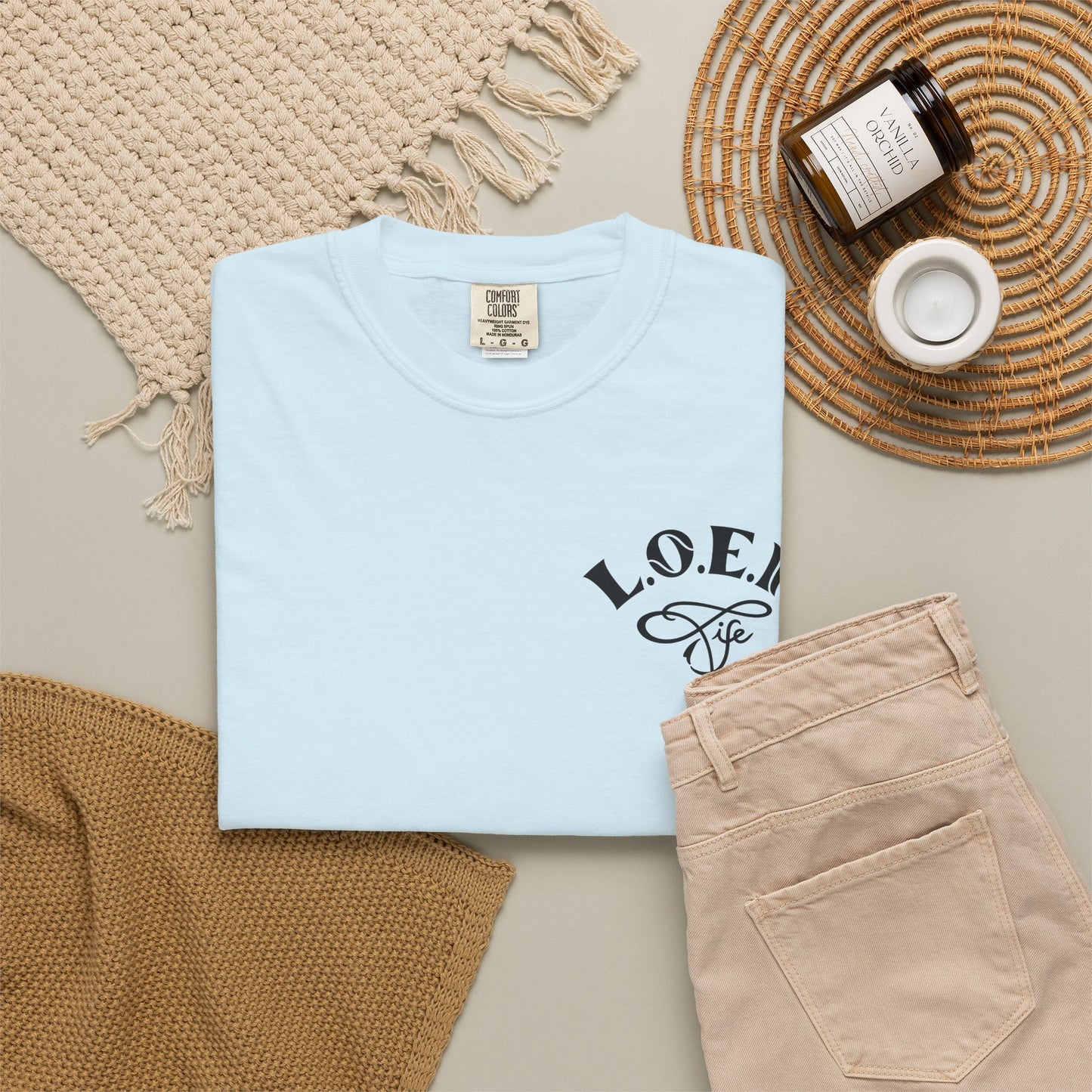 L.O.E.F Foodie 4Life Vegan Unisex Tee Shirt (Soft Pink)