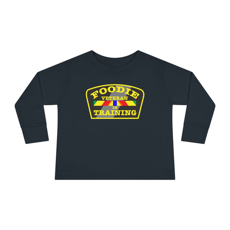 L.O.E.F Foodie Veteran In Training Toddler Long Sleeve Tee (Yellow)