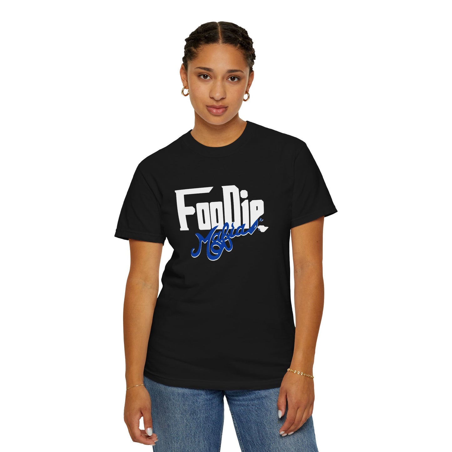 L.O.E.F Foodie Mafia Unisex Tee Shirt  (Dark Blue)