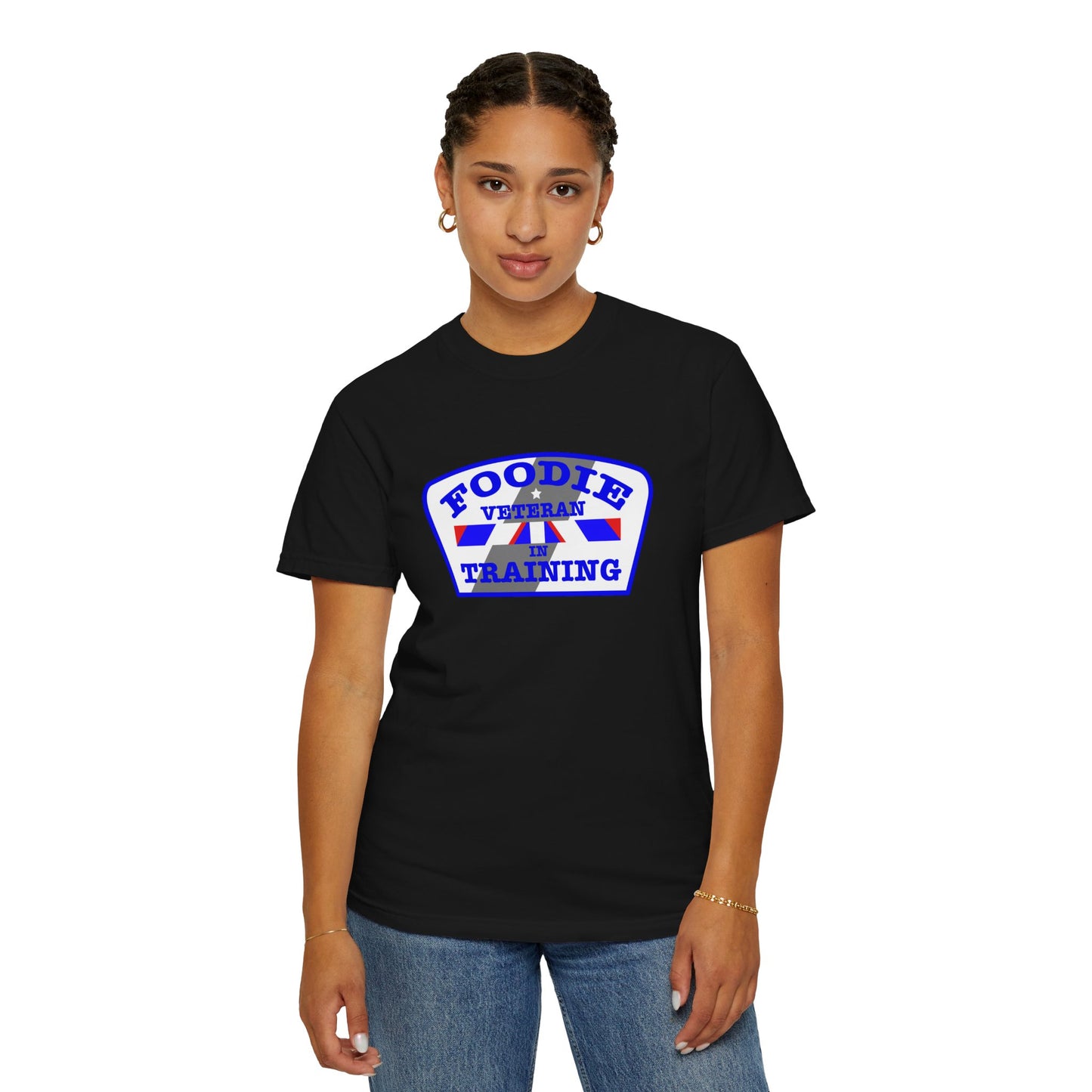 L.O.E.F Foodie Veteran IN TRAINING Unisex Tee Shirt (Blue)