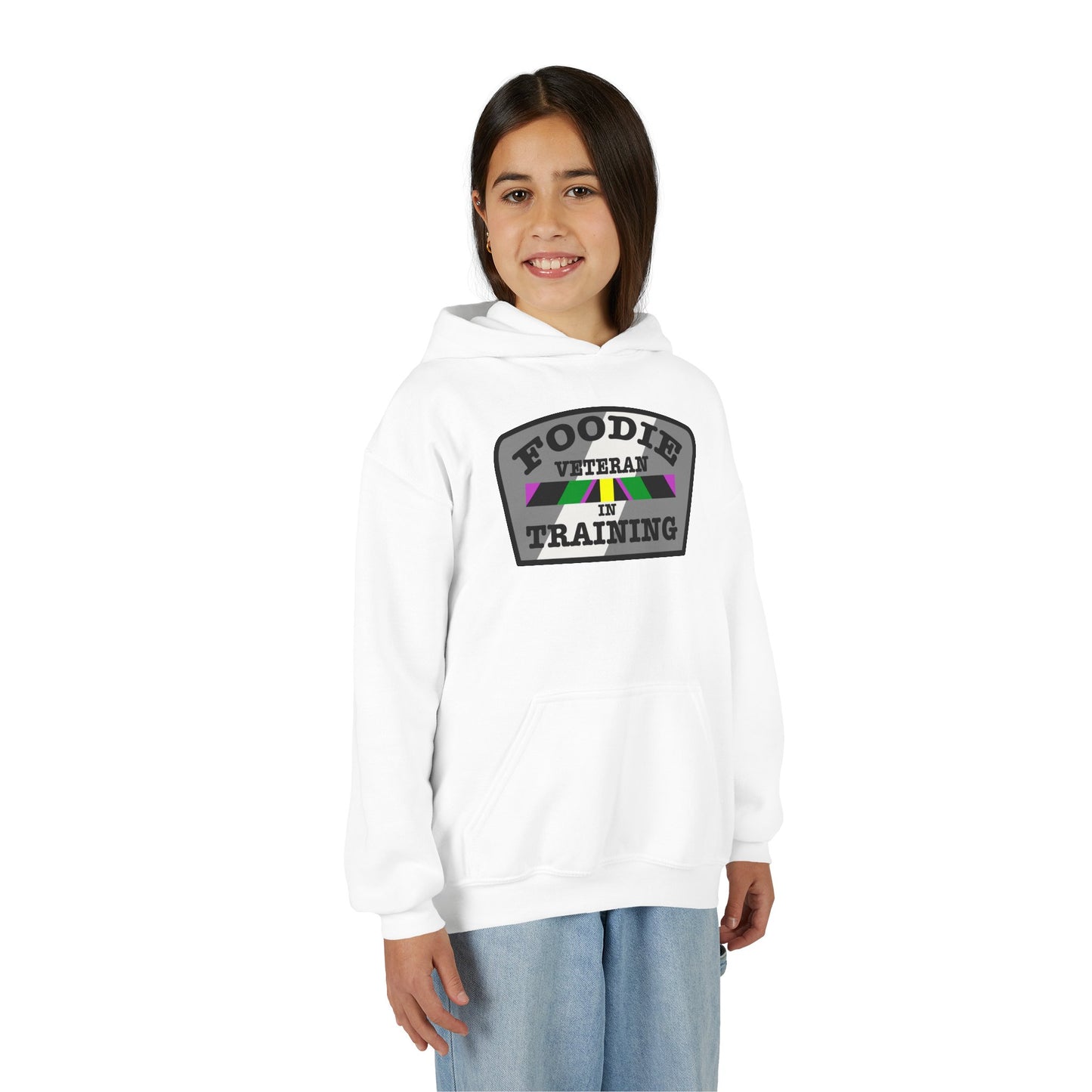 L.O.E.F Foodie Veteran In Training Youth Hoodie (Gray)