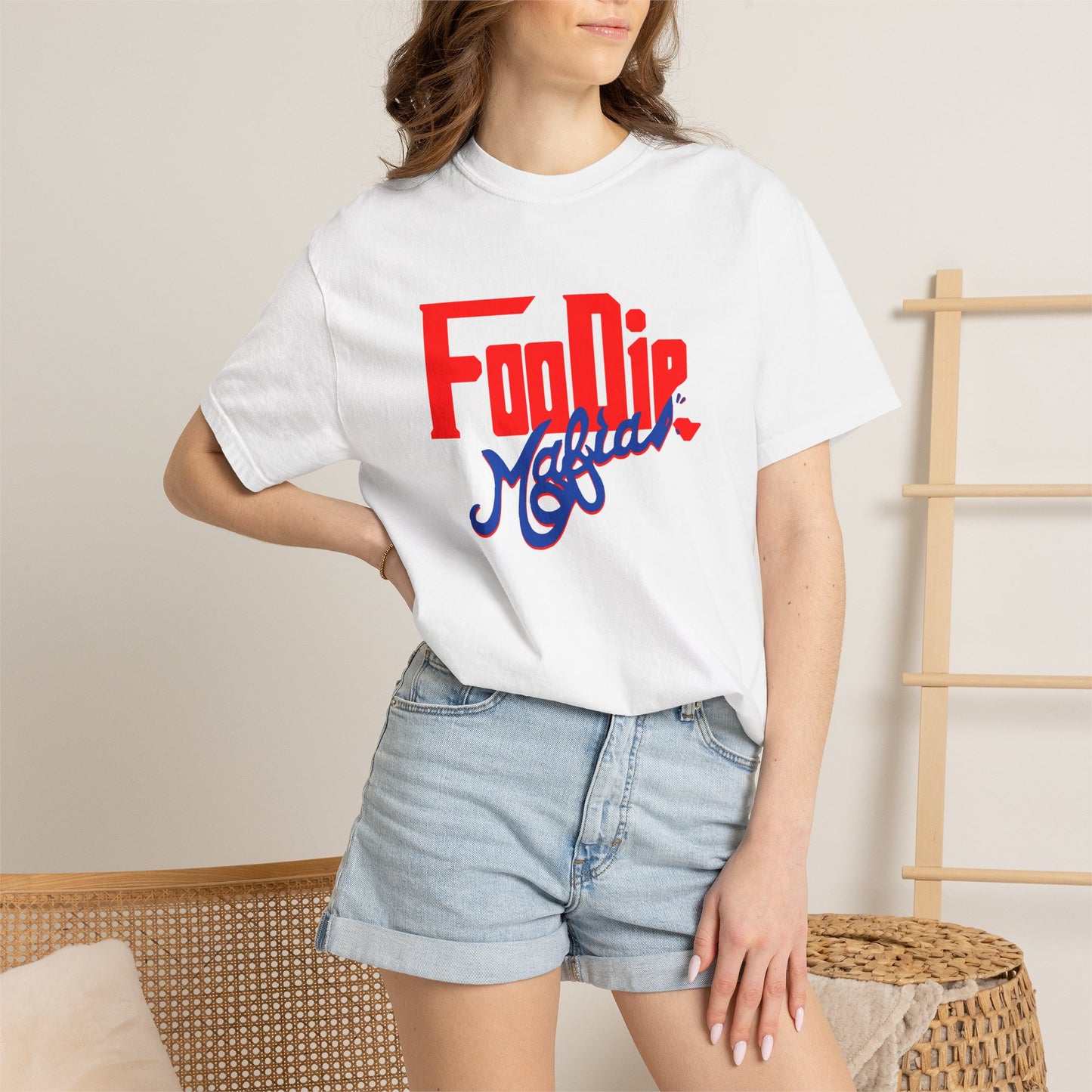 L.O.E.F Red Foodie Mafia Unisex Tee shirt (Cobalt Blue)