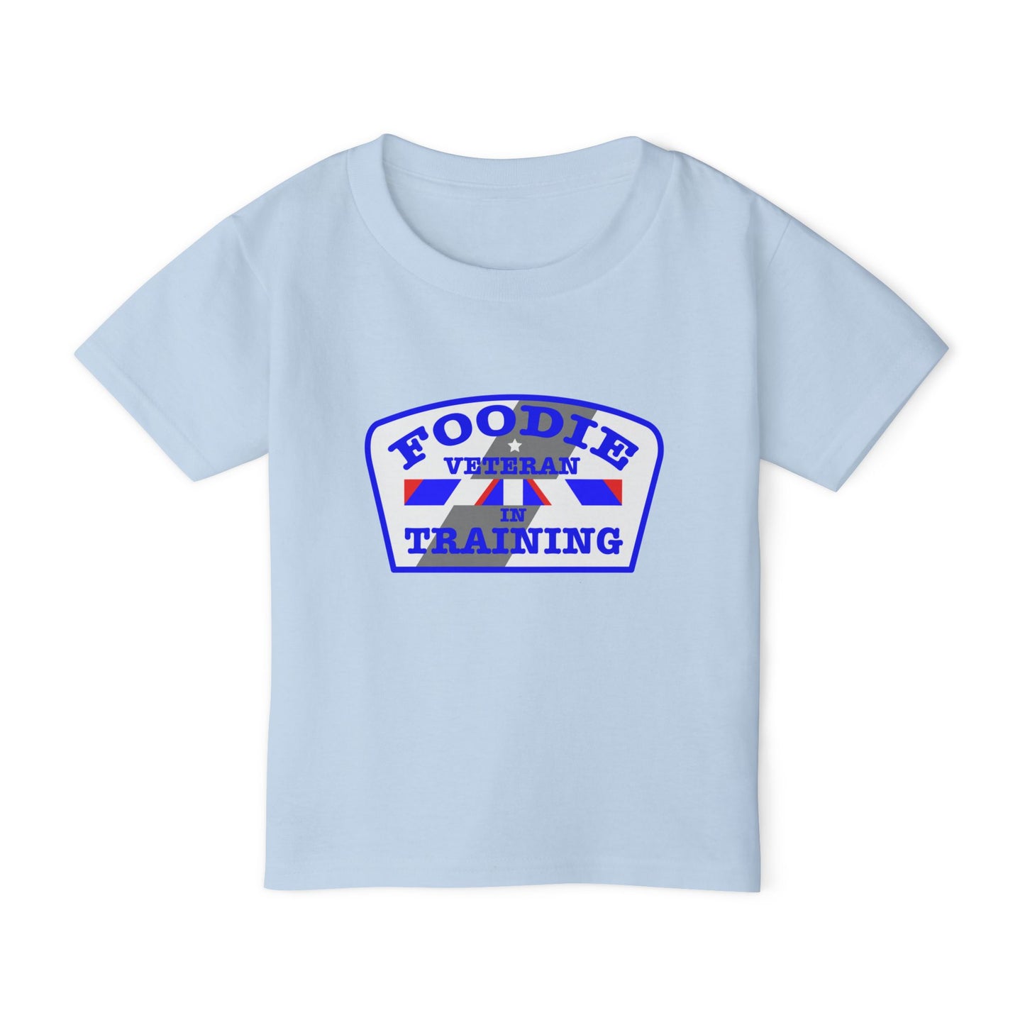 L.O.E.F Foodie Veteran In Training Toddler Tee Shirt (Blue)