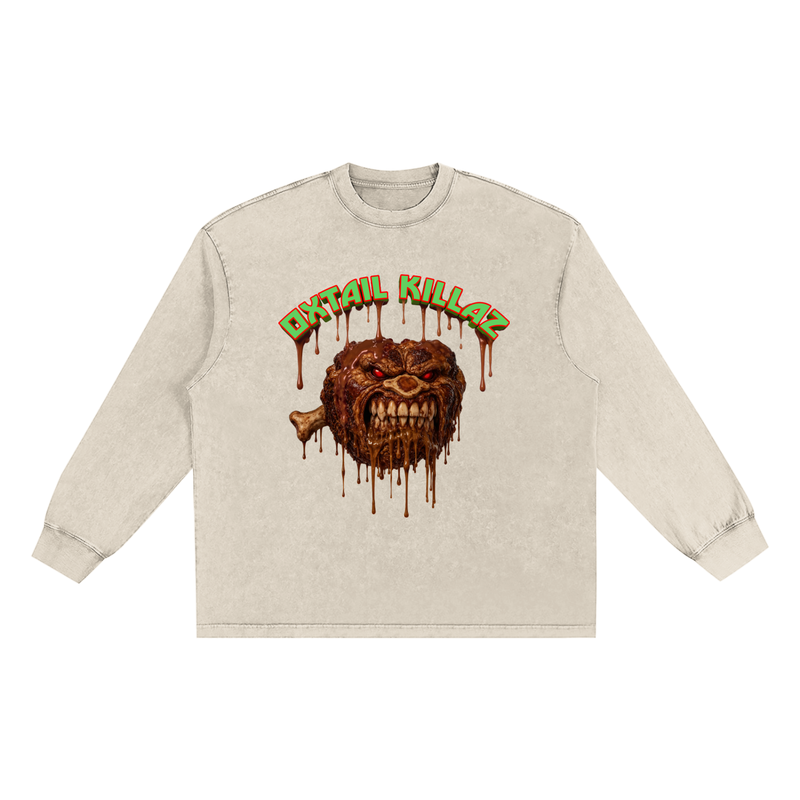 L.O.E.F. Life Oxtail Killaz Snow Washed Frayed Edge T-Shirt