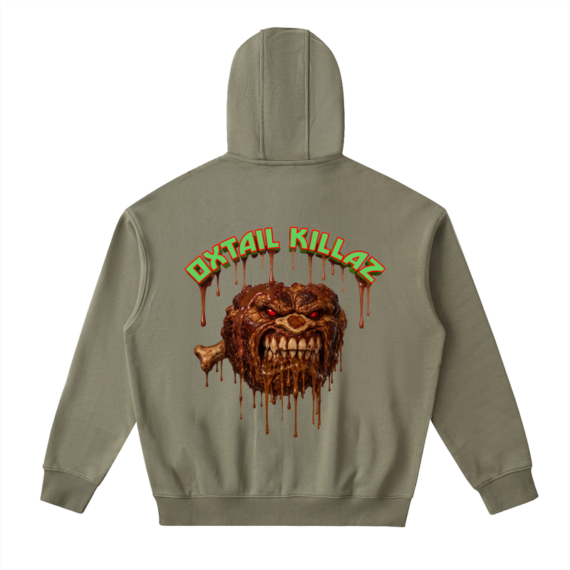 Drop-Shoulder Zip Up Hoodie