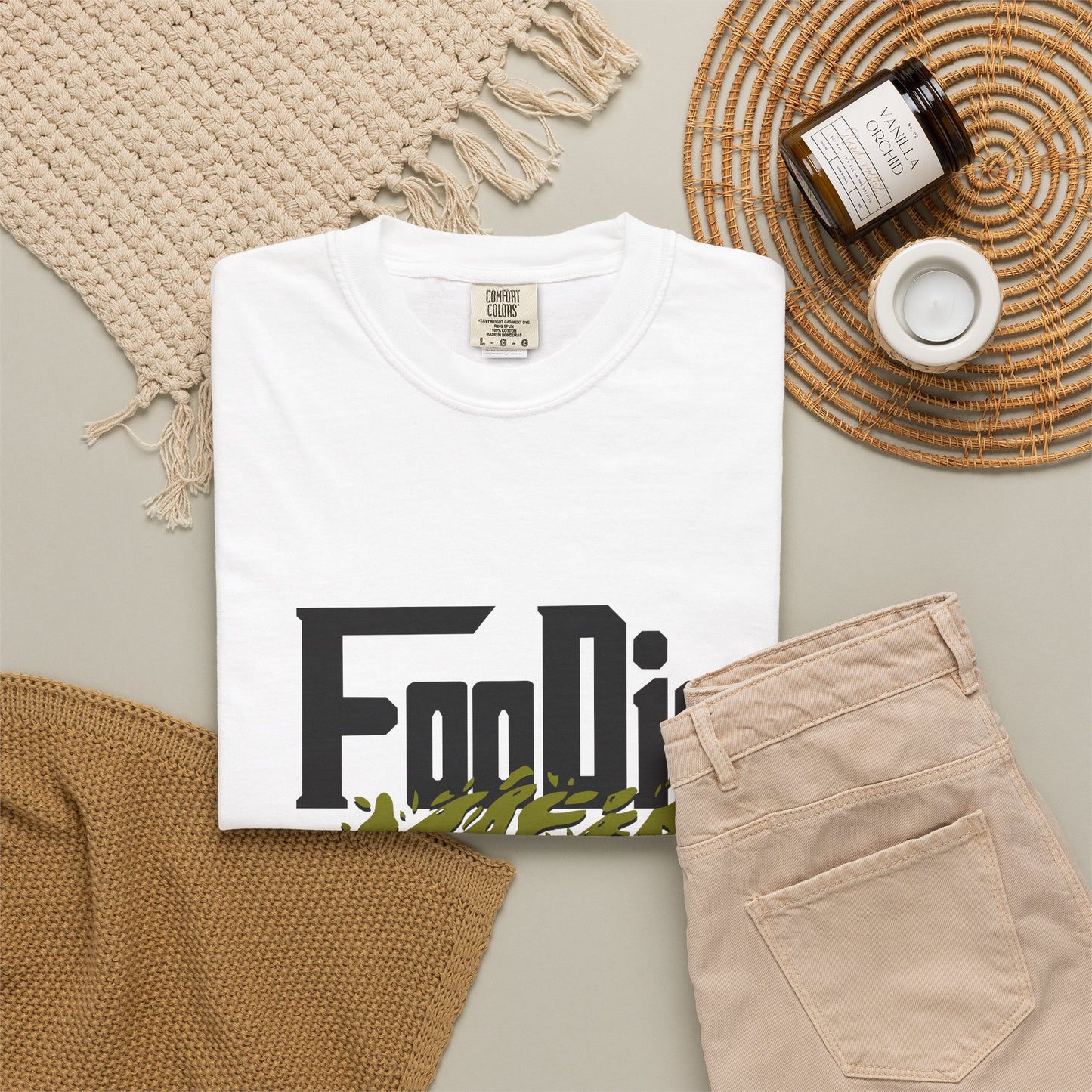 L.O.E.F Foodie Mafia Tee Shirt (Olive Green)