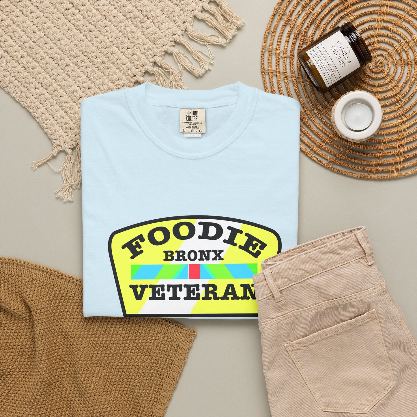 L.O.E.F Foodie Veteran Bronx Unisex Tee Shirt (Yellow)