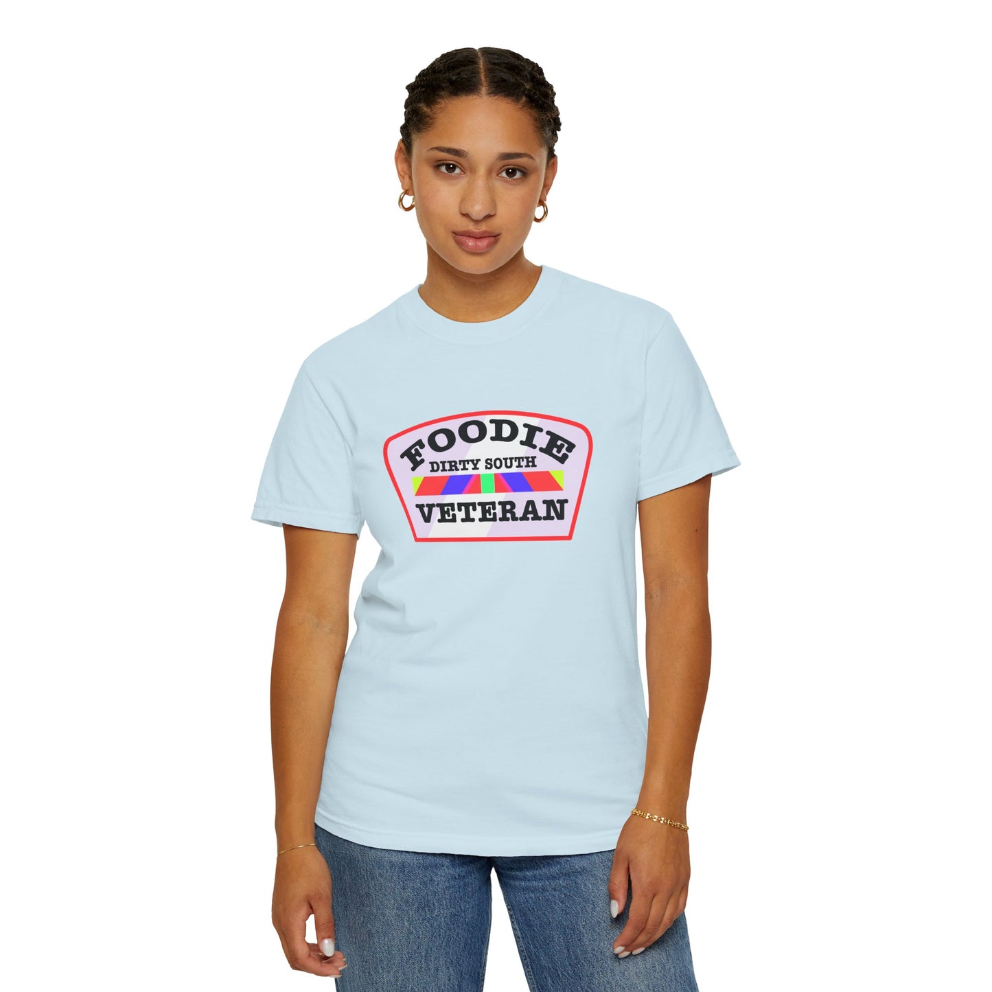 L.O.E.F Foodie Veteran DIRTY SOUTH Unisex Tee Shirt (Soft Pink)
