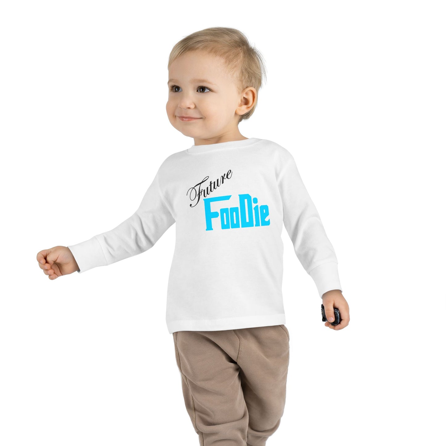L.O.E.F Future Foodie Toddler Long Sleeve Tee (Neon Blue)
