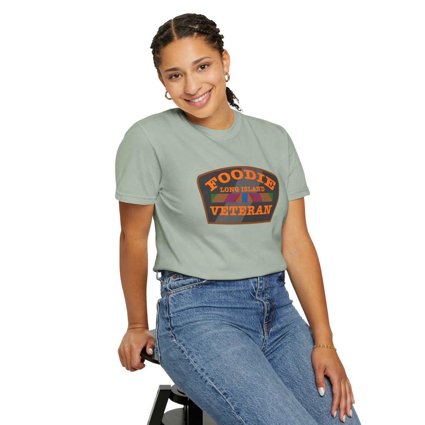 L.O.E.F Foodie Veteran Long Island Unisex Tee Shirt (Orange)