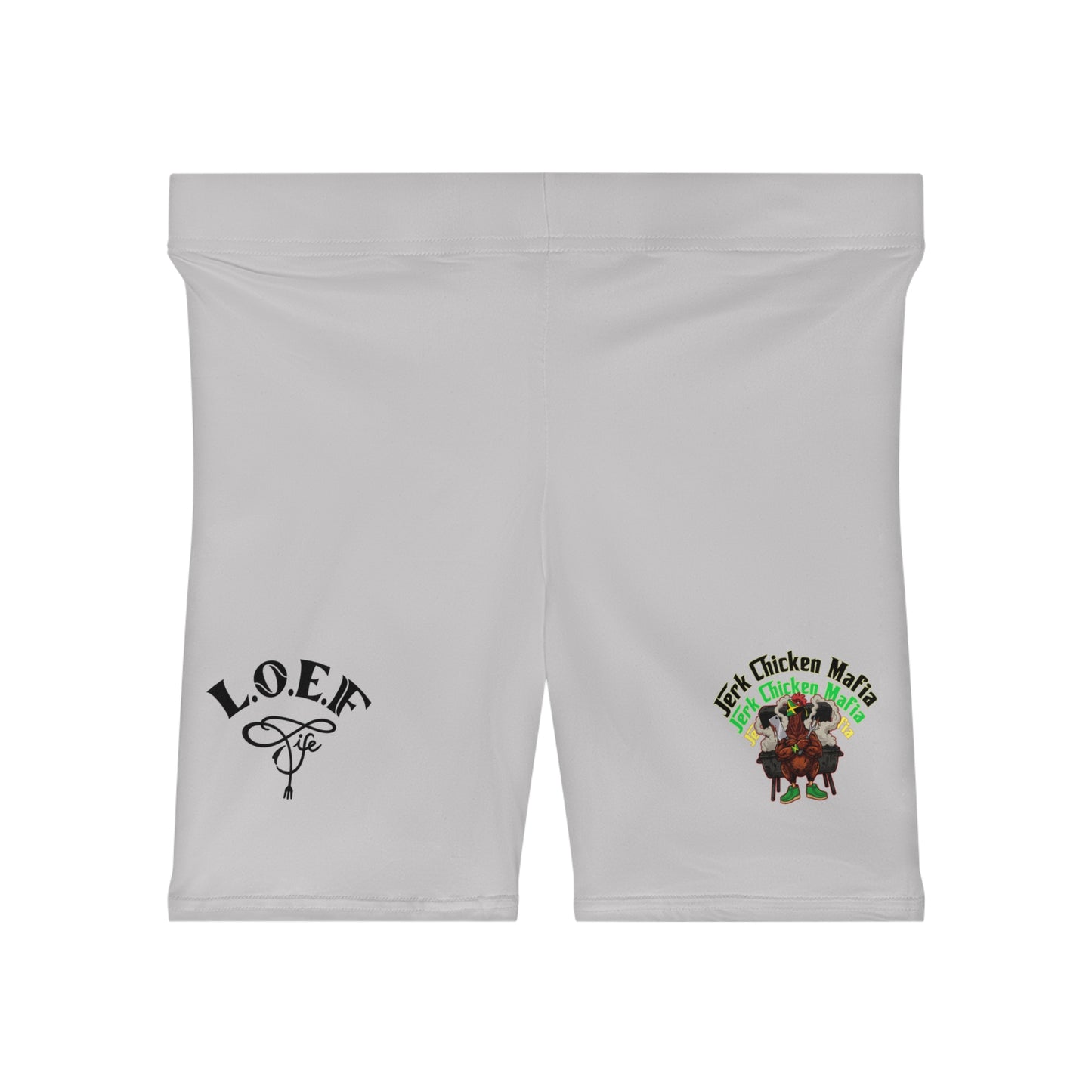 L.O.E.F Jerk Chicken Mafia Women Biker Shorts