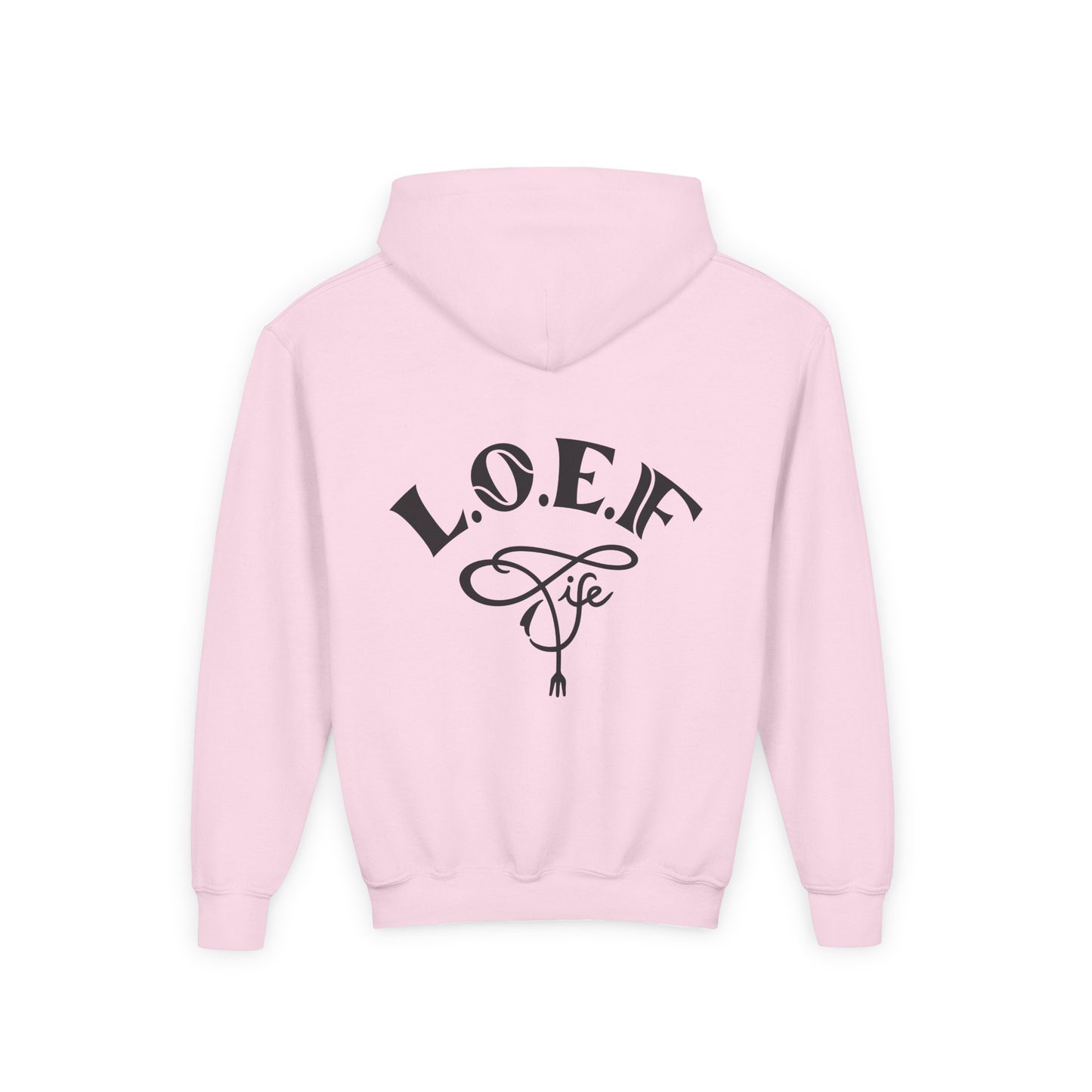 L.O.E.F Foodie 4Life Young Hoodie (Fuchsia)
