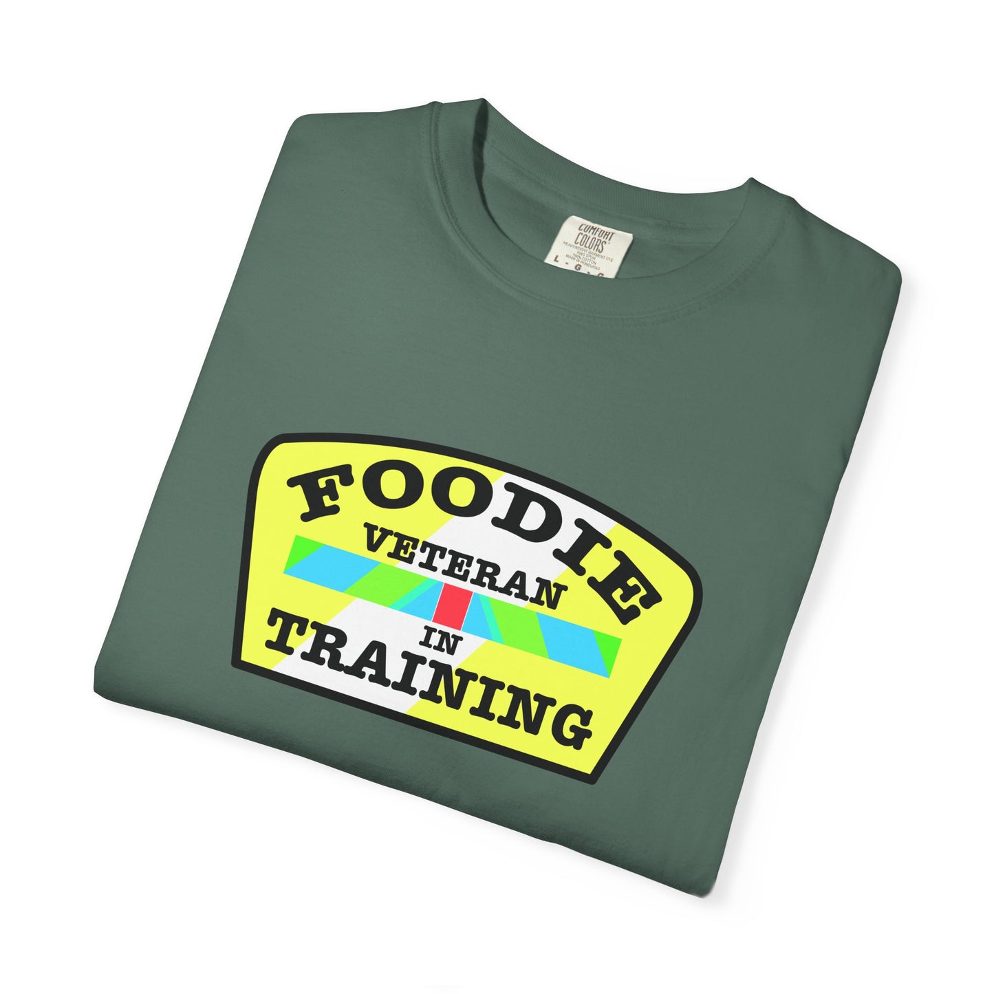 L.O.E.F Foodie Veteran IN TRAINING Unisex Tee Shirt (Yellow and Black)
