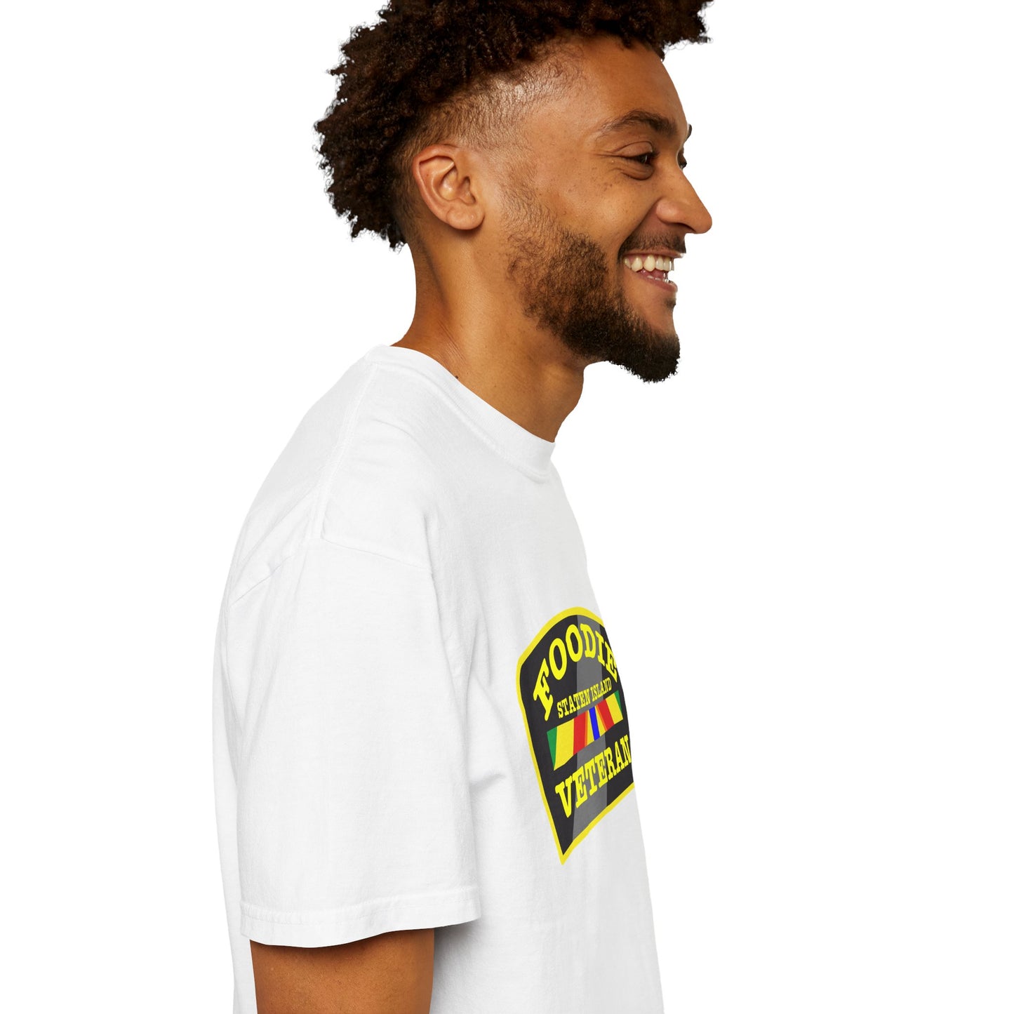 L.O.E.F Foodie Veteran STATEN ISLAND Unisex Tee Shirt (Yellow)