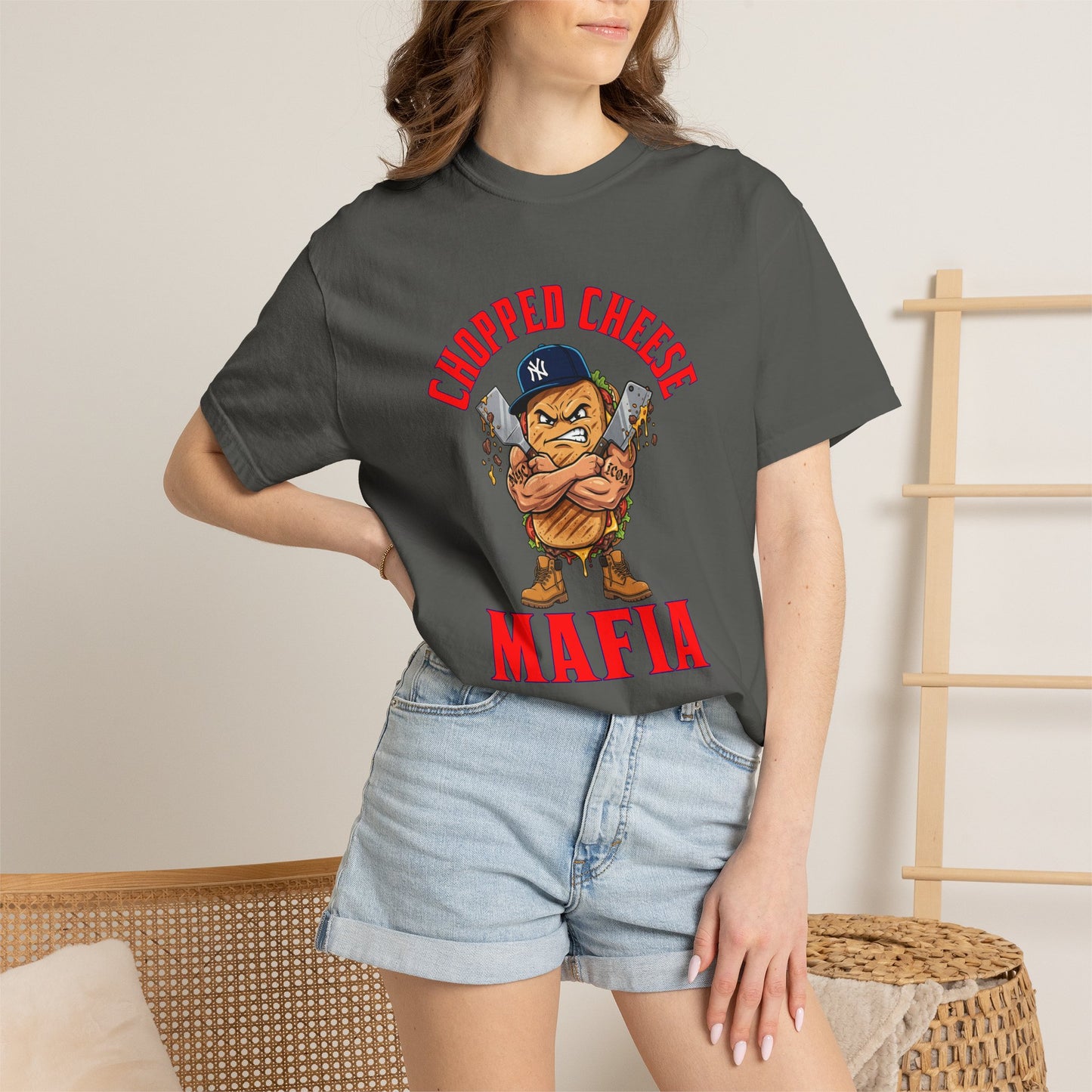 L.O.E.F Mafia Chopped Cheese Unisex Tee Shirt (Red)